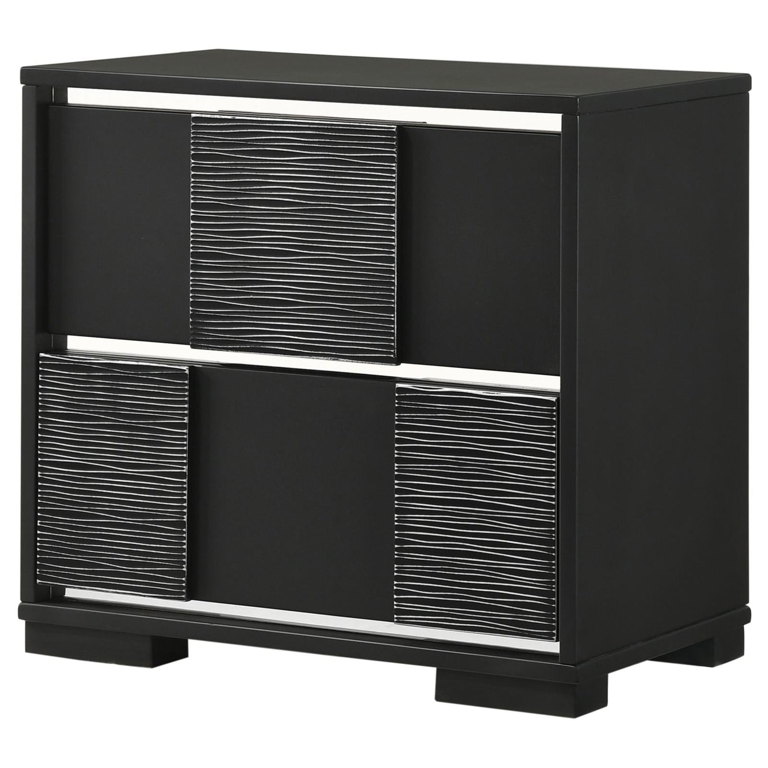 Blacktoft 2-Drawer Nightstand Black - 207102 - Bien Home Furniture & Electronics