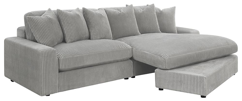 Blaine Upholstered Reversible Sectional Fog - 509900 - Bien Home Furniture & Electronics