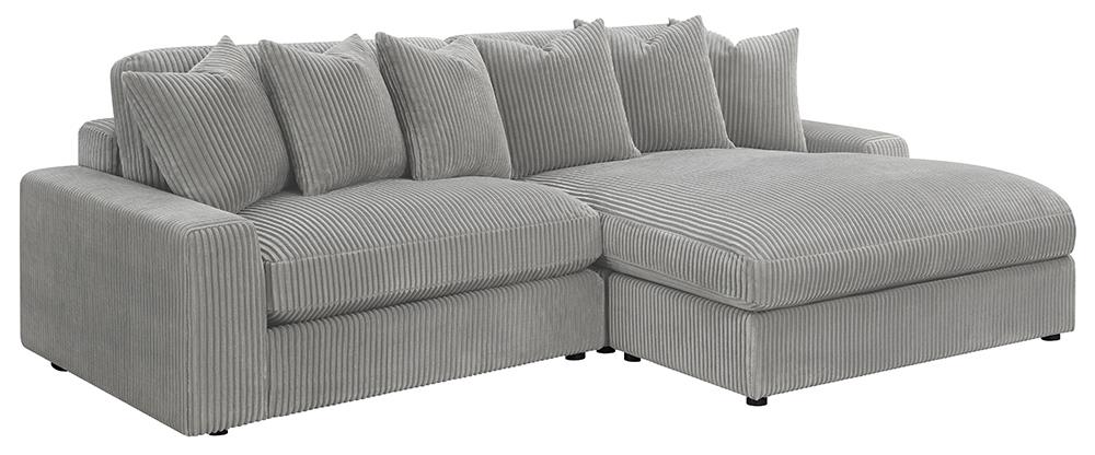 Blaine Upholstered Reversible Sectional Fog - 509900 - Bien Home Furniture & Electronics