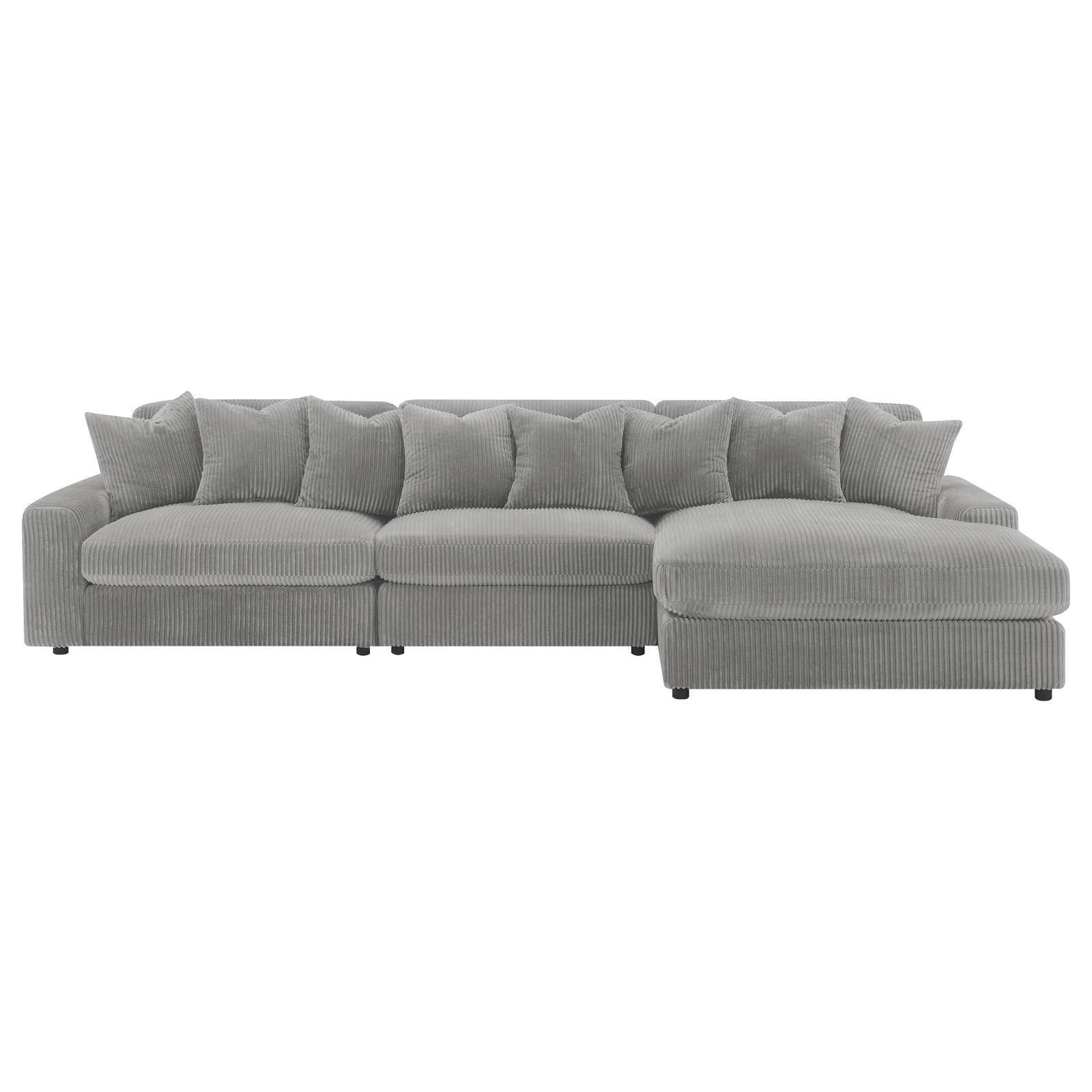 Blaine Upholstered Reversible Sectional Fog - 509900-SET - Bien Home Furniture & Electronics