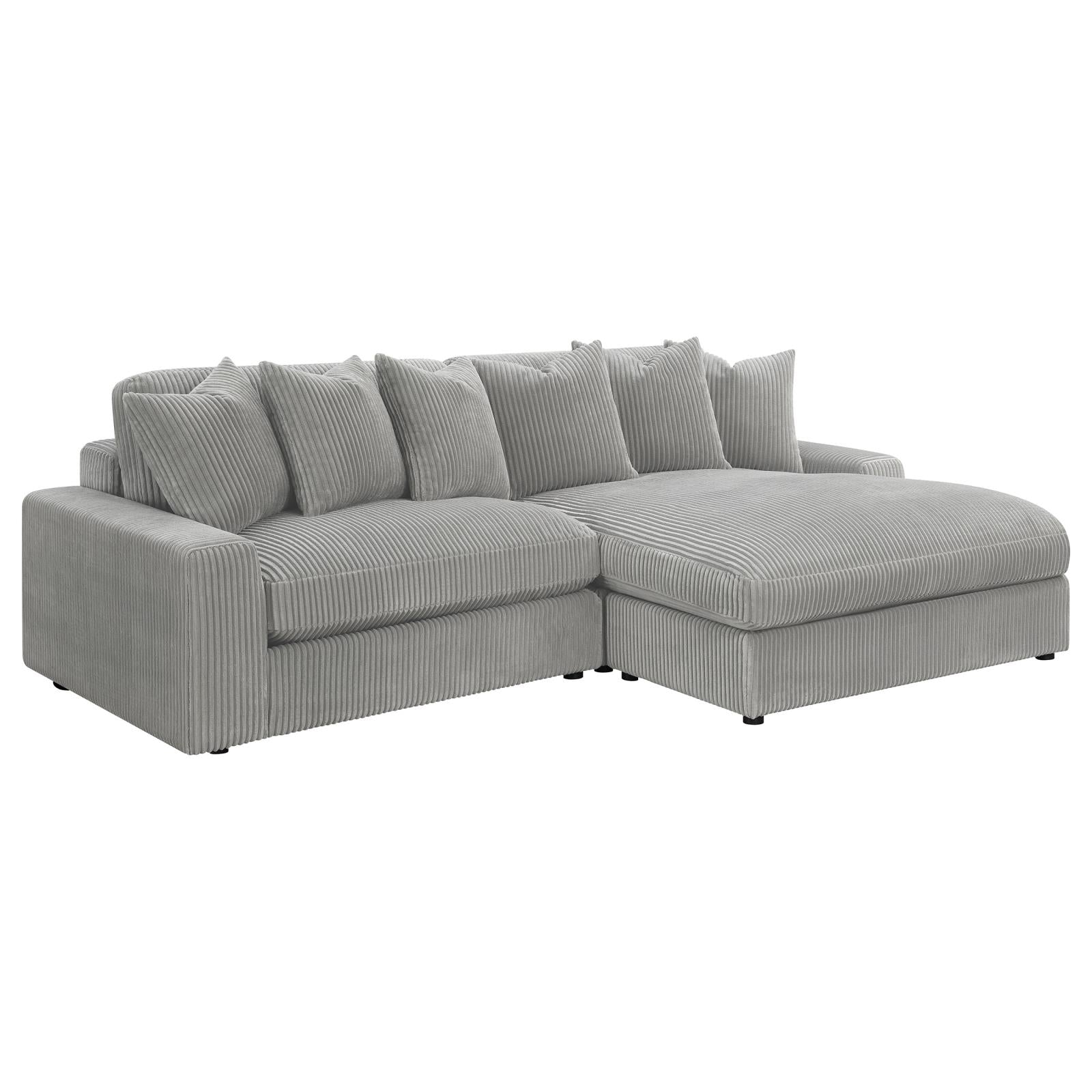 Blaine Upholstered Reversible Sectional Fog - 509900-SET - Bien Home Furniture & Electronics