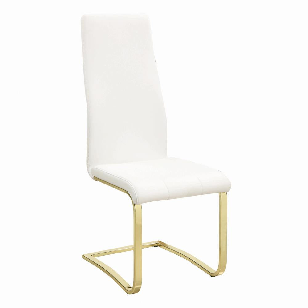 Blair White/Rustic Brass Side Chairs, Set of 4 - 190512 - Bien Home Furniture & Electronics