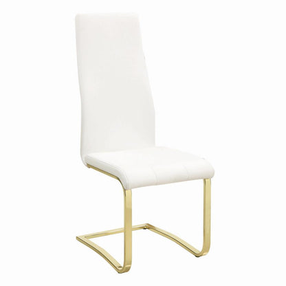 Blair White/Rustic Brass Side Chairs, Set of 4 - 190512 - Bien Home Furniture &amp; Electronics