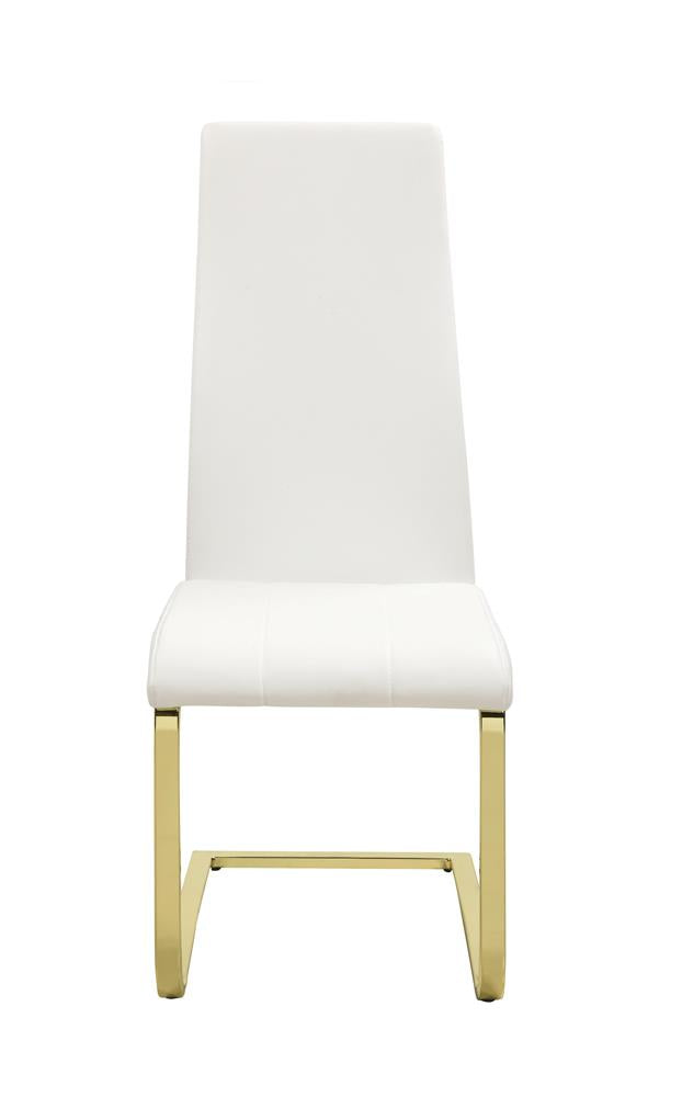Blair White/Rustic Brass Side Chairs, Set of 4 - 190512 - Bien Home Furniture & Electronics