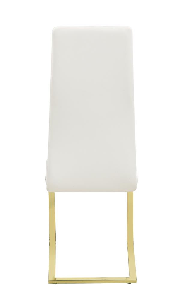 Blair White/Rustic Brass Side Chairs, Set of 4 - 190512 - Bien Home Furniture & Electronics