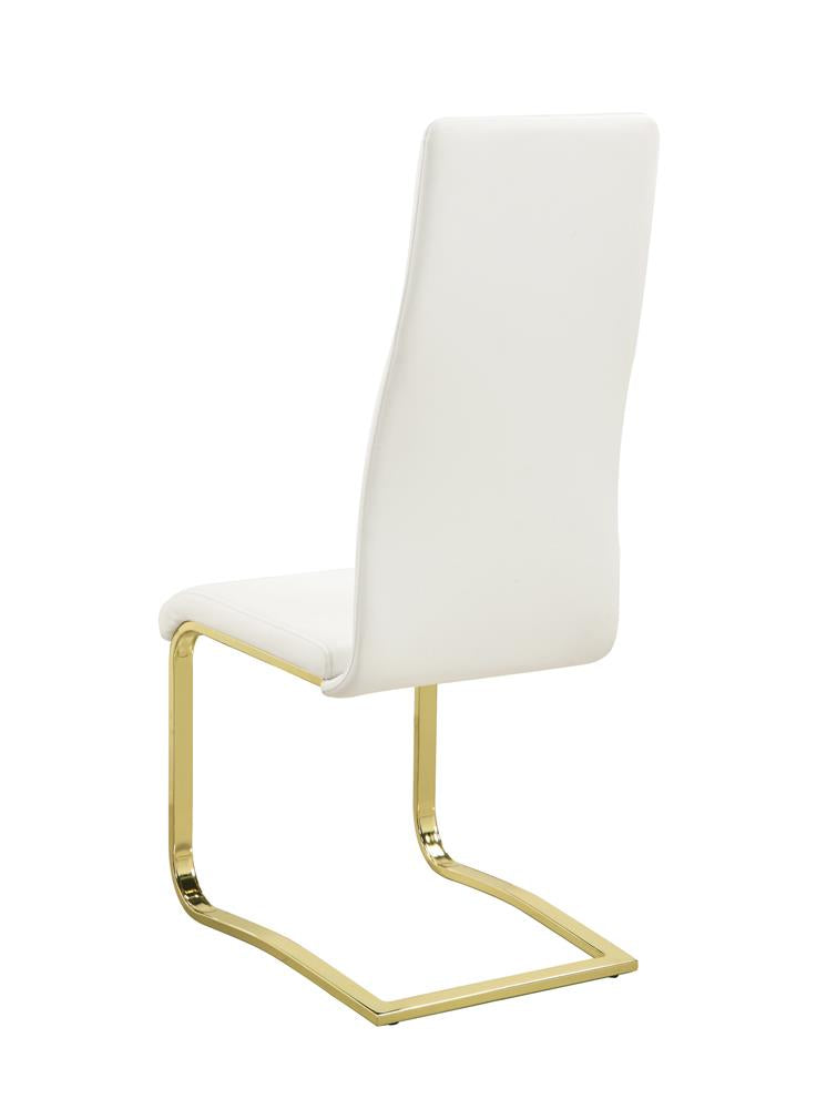 Blair White/Rustic Brass Side Chairs, Set of 4 - 190512 - Bien Home Furniture & Electronics