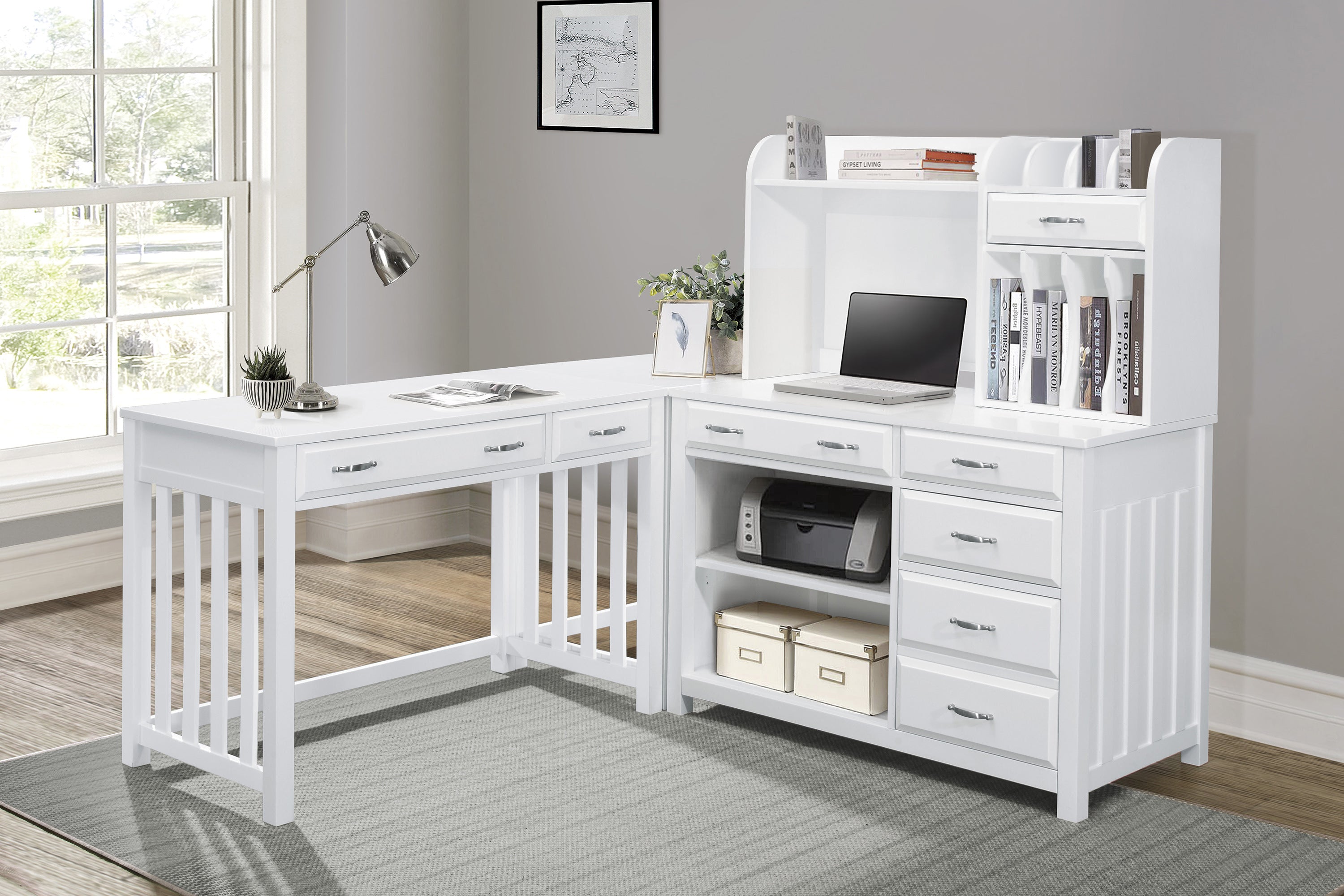 Blanche White Desk - 4522WH-15 - Bien Home Furniture & Electronics