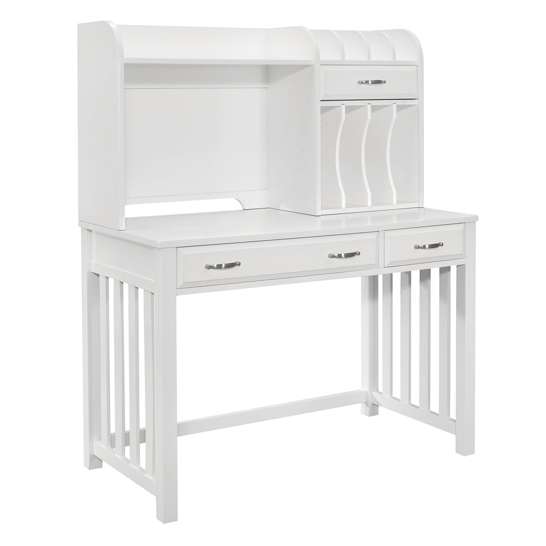 Blanche White Desk with Hutch - 4522WH-14* - Bien Home Furniture & Electronics