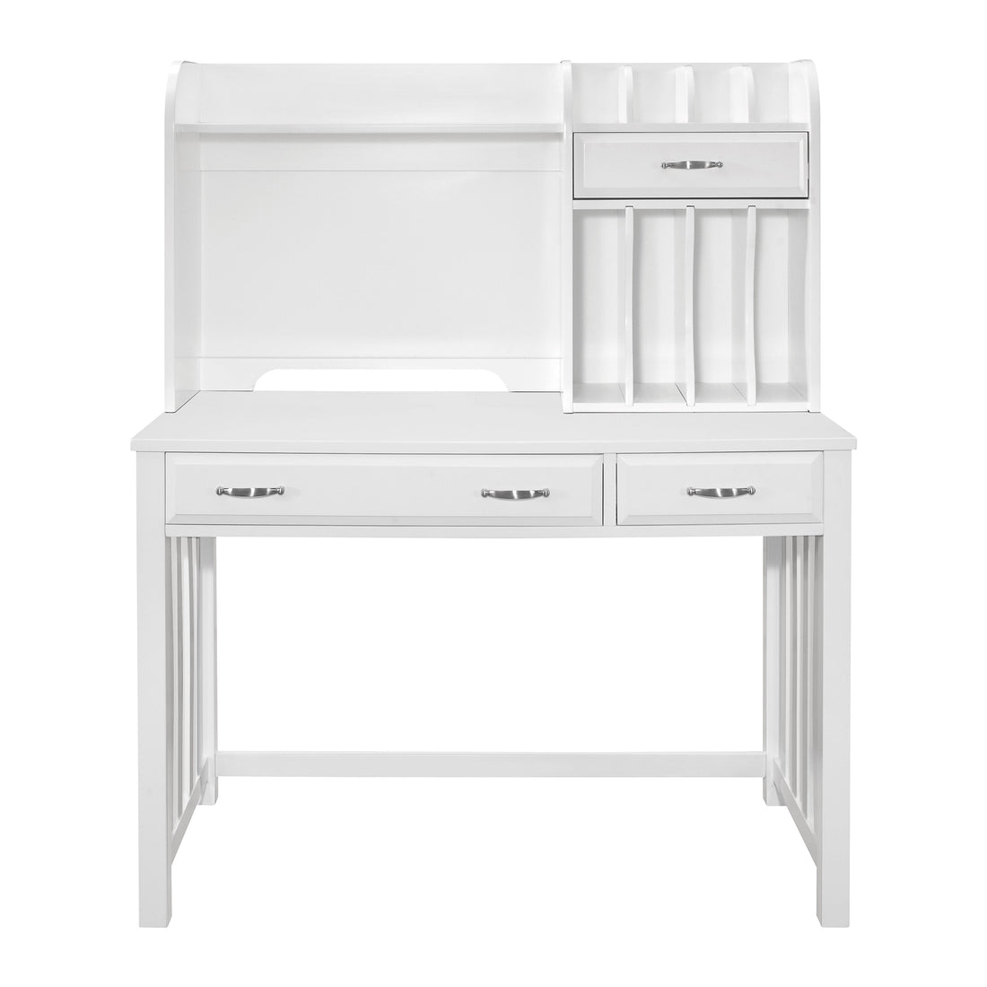 Blanche White Desk with Hutch - 4522WH-14* - Bien Home Furniture &amp; Electronics
