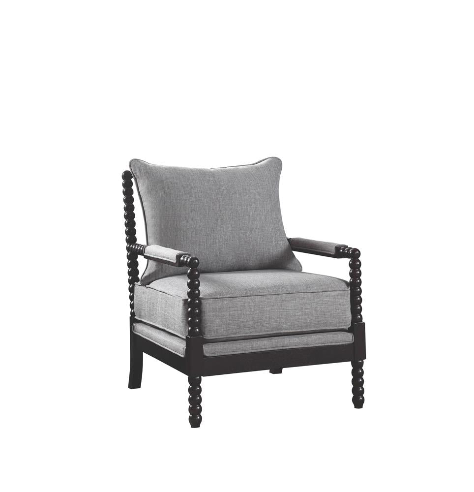 Blanchett Gray/Black Cushion Back Accent Chair - 903824 - Bien Home Furniture & Electronics