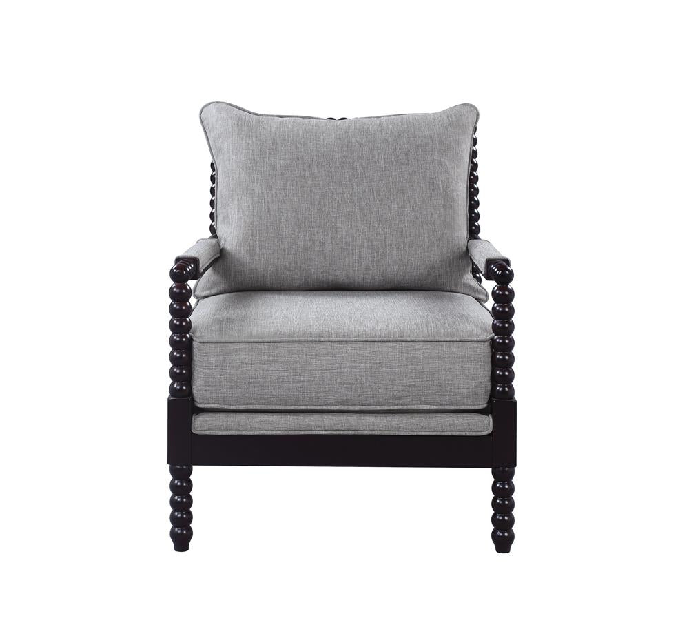 Blanchett Gray/Black Cushion Back Accent Chair - 903824 - Bien Home Furniture & Electronics