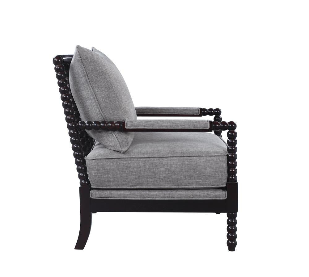 Blanchett Gray/Black Cushion Back Accent Chair - 903824 - Bien Home Furniture & Electronics