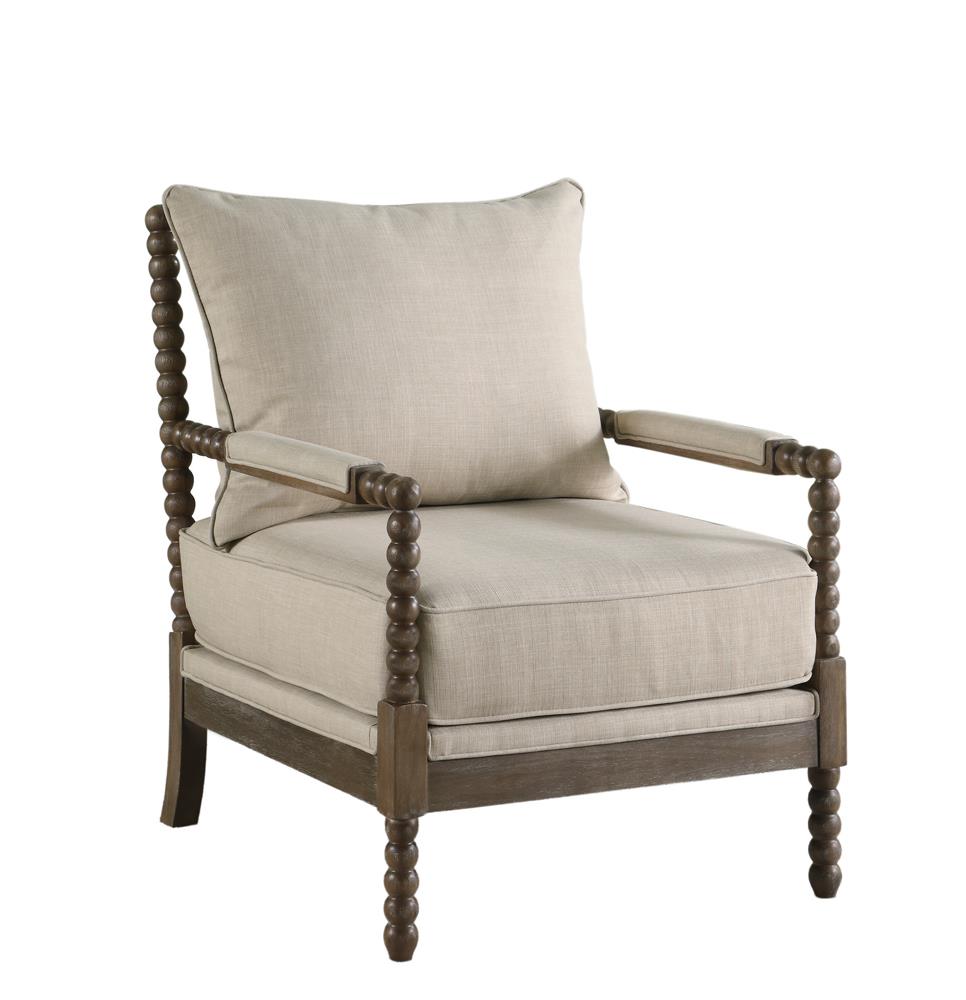 Blanchett Oatmeal/Natural Cushion Back Accent Chair - 905362 - Bien Home Furniture & Electronics