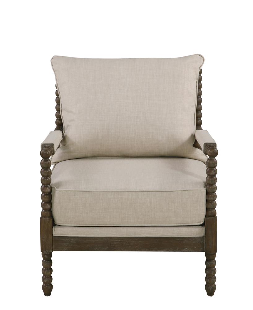 Blanchett Oatmeal/Natural Cushion Back Accent Chair - 905362 - Bien Home Furniture & Electronics