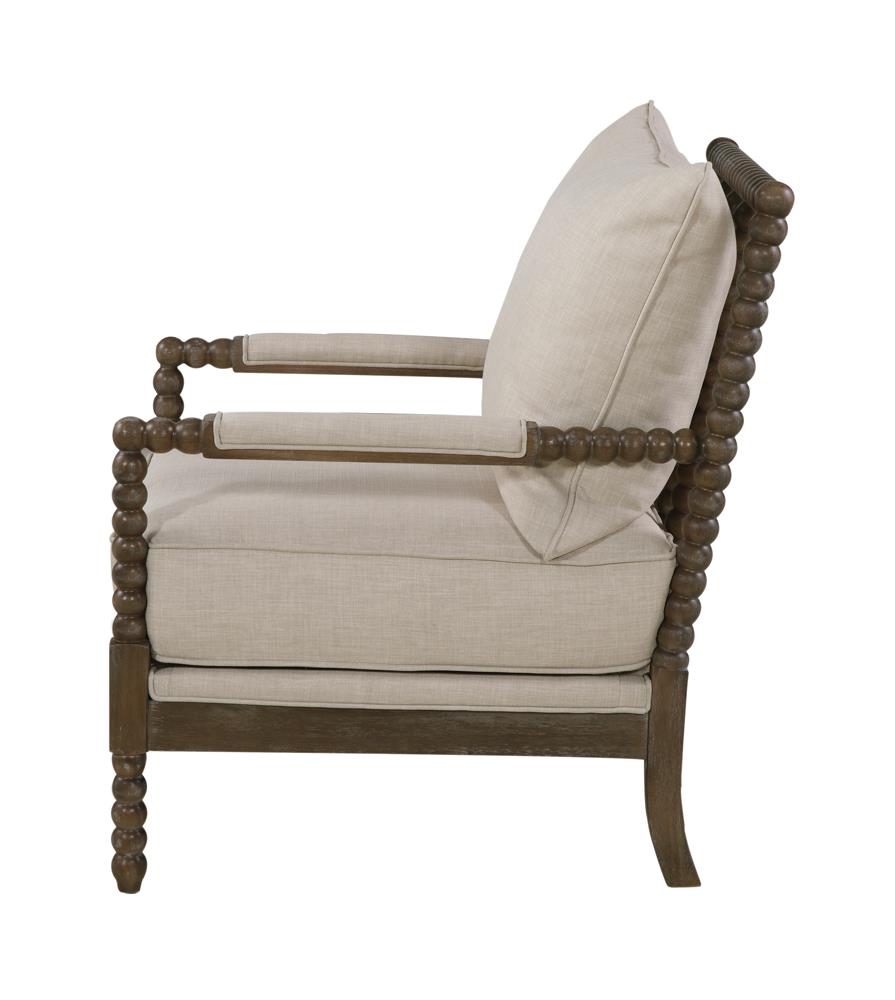 Blanchett Oatmeal/Natural Cushion Back Accent Chair - 905362 - Bien Home Furniture & Electronics