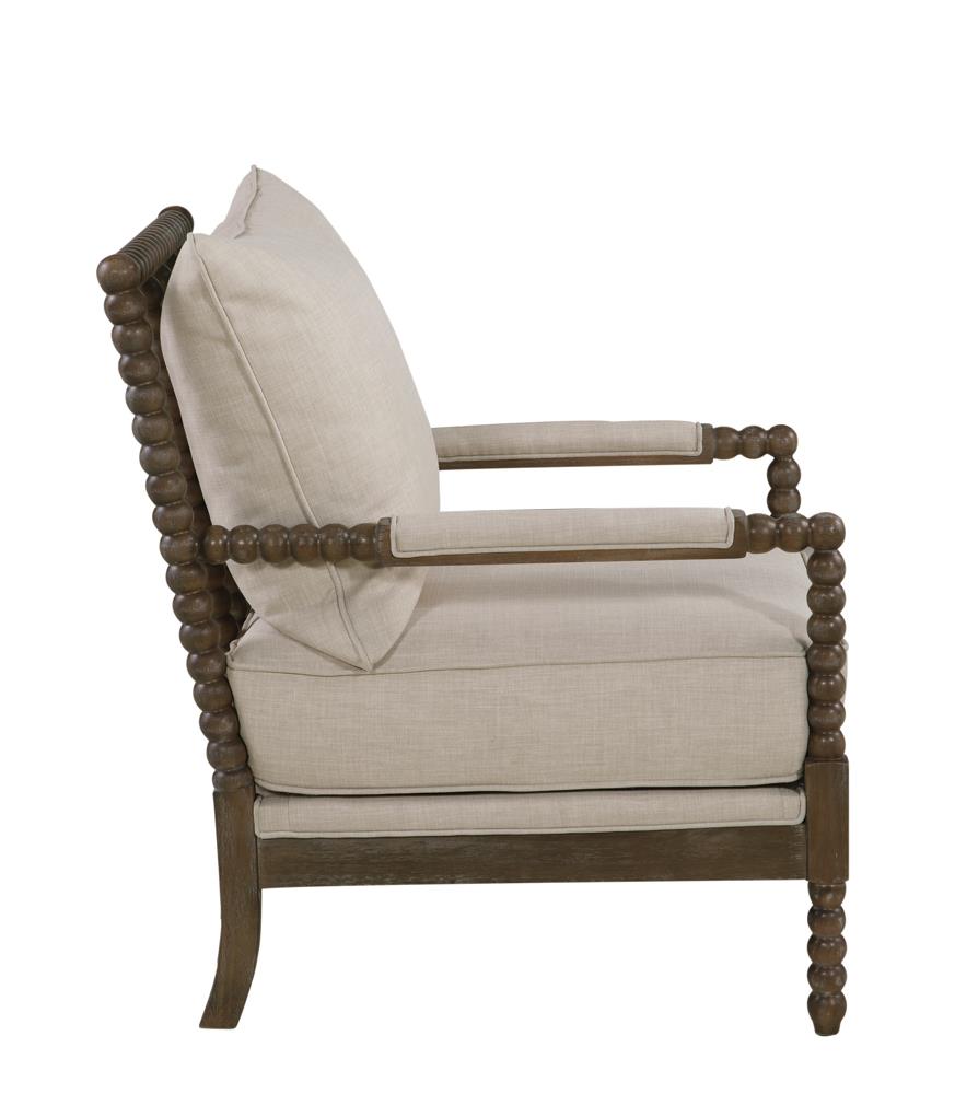 Blanchett Oatmeal/Natural Cushion Back Accent Chair - 905362 - Bien Home Furniture & Electronics