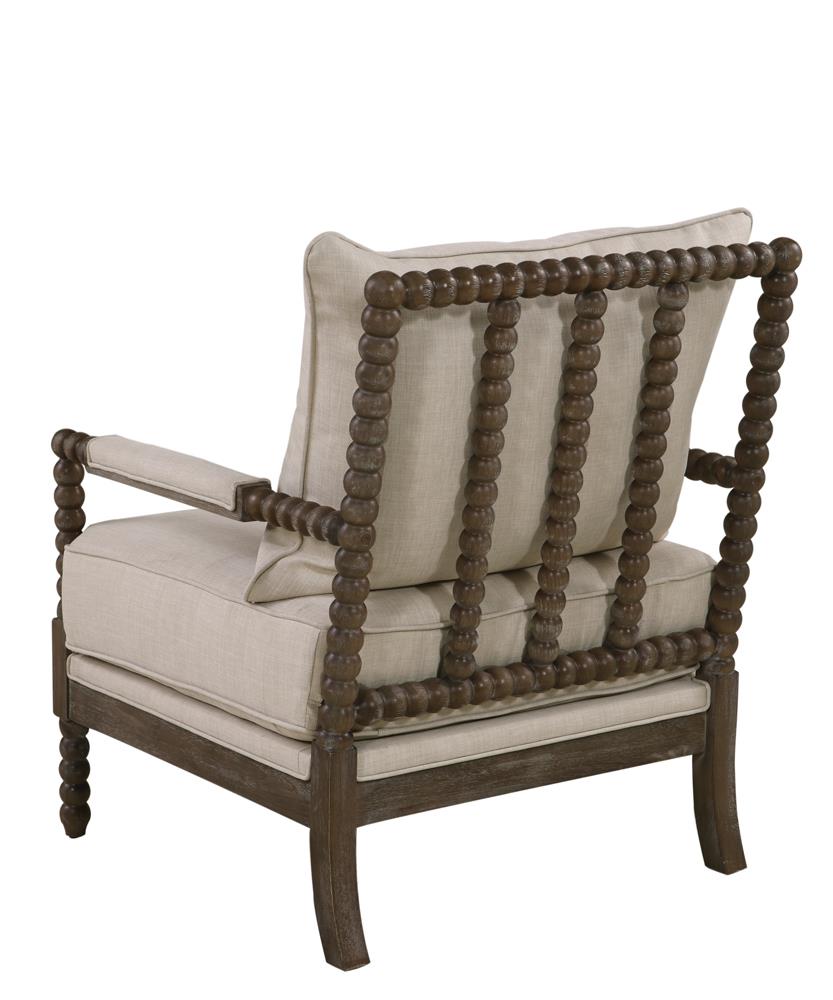 Blanchett Oatmeal/Natural Cushion Back Accent Chair - 905362 - Bien Home Furniture & Electronics