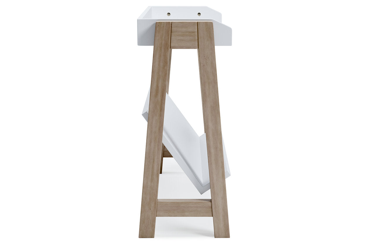 Blariden White/Tan Small Bookcase - A4000361 - Bien Home Furniture & Electronics