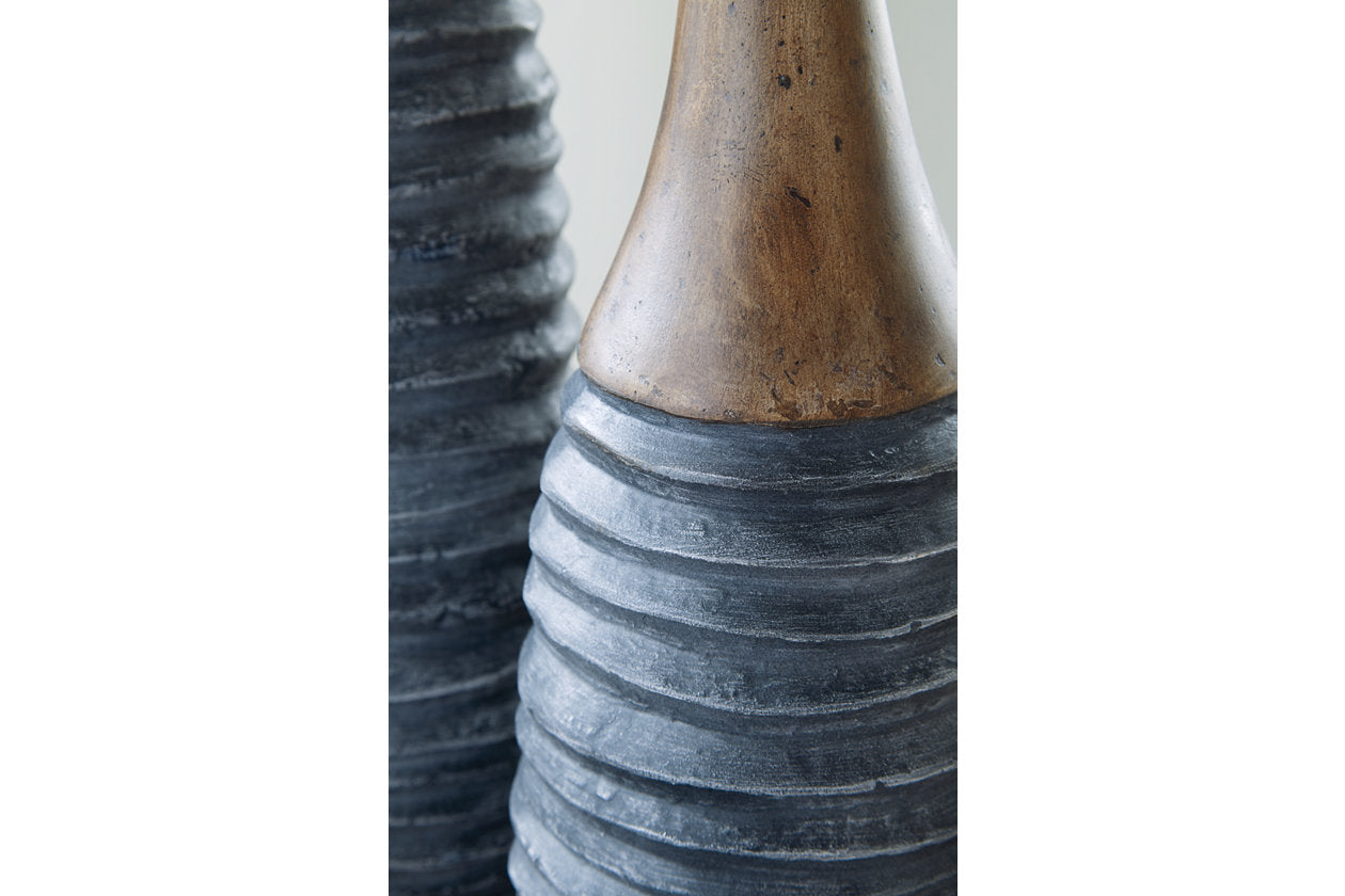 BLAYZE Antique Gray/Brown Vase, Set of 2 - A2000388 - Bien Home Furniture & Electronics