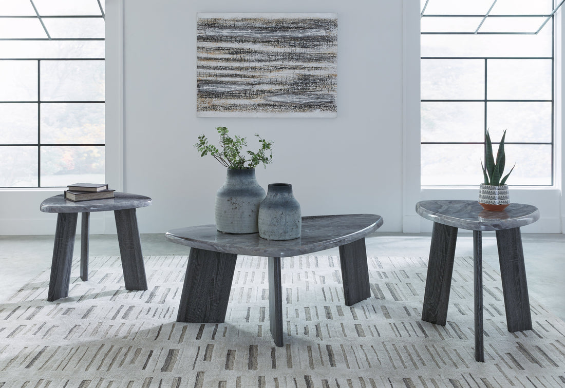 Bluebond Gray Table (Set of 3) - T390-13 - Bien Home Furniture &amp; Electronics