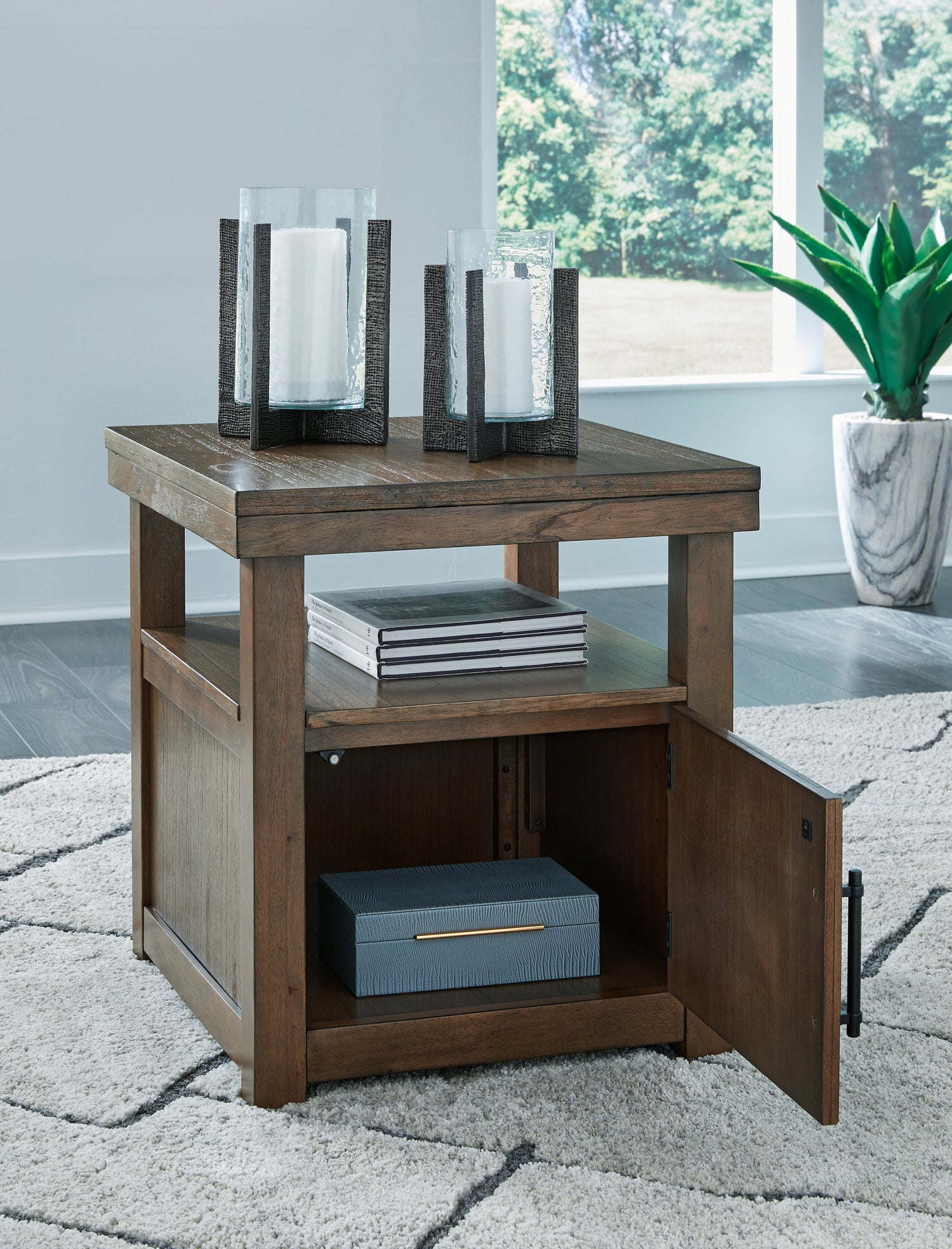 Boardernest Brown End Table - T738-3 - Bien Home Furniture & Electronics