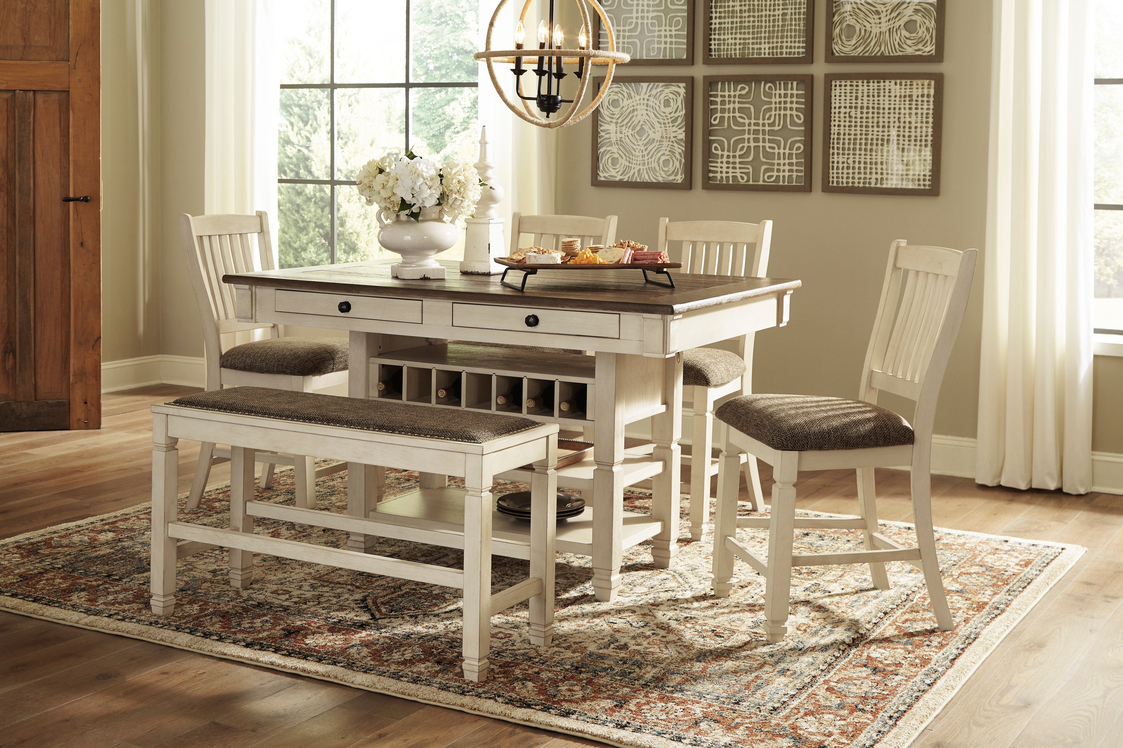 Bolanburg Two-tone Counter Height Set - SET | D647-32 | D647-124(2) - Bien Home Furniture & Electronics