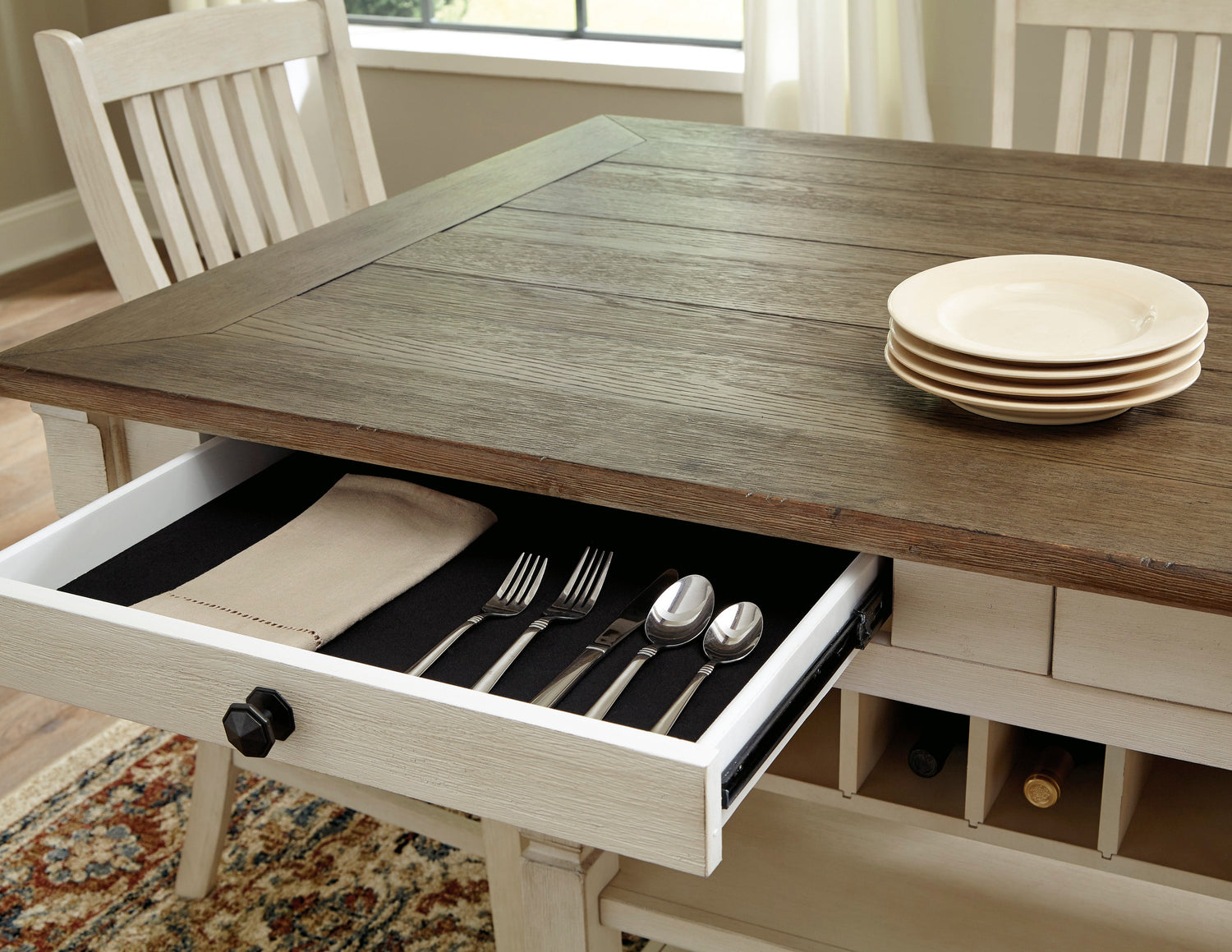 Bolanburg Two-tone Counter Height Set - SET | D647-32 | D647-124(2) - Bien Home Furniture & Electronics