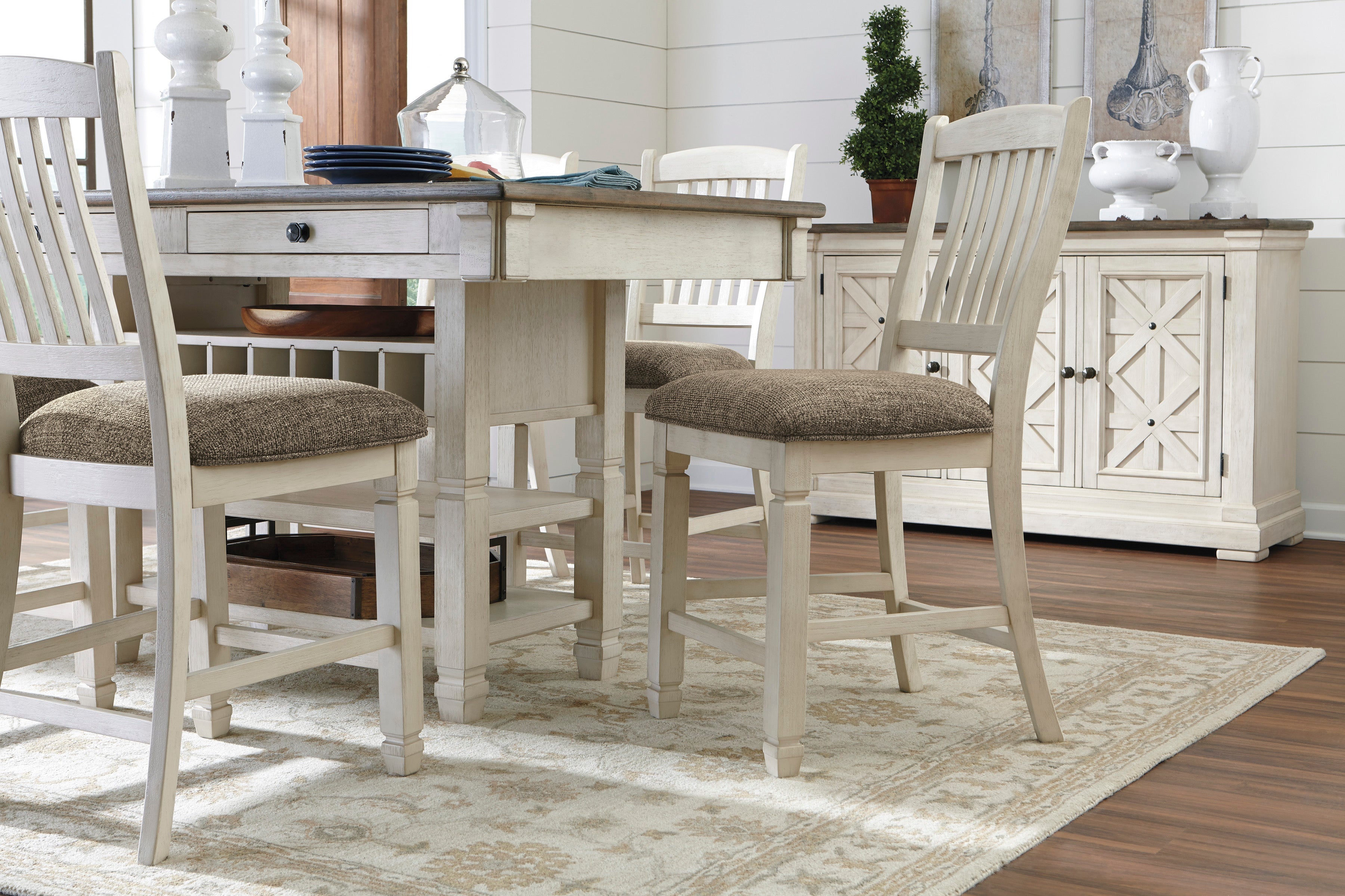 Bolanburg Two-tone Counter Height Set - SET | D647-32 | D647-124(2) - Bien Home Furniture & Electronics