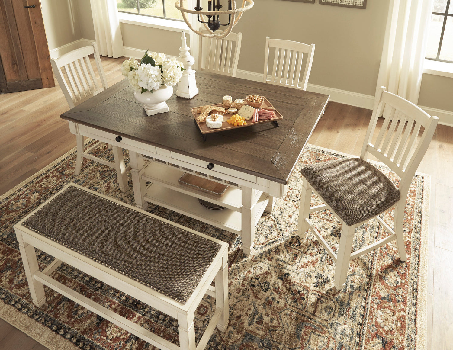 Bolanburg Two-tone Counter Height Set - SET | D647-32 | D647-124(2) - Bien Home Furniture & Electronics