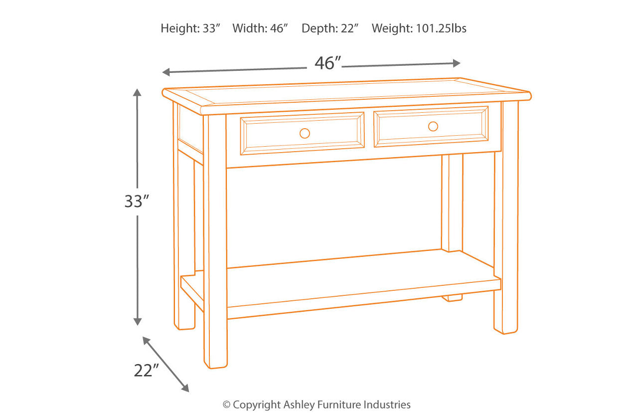 Bolanburg Two-tone Sofa/Console Table - T637-4 - Bien Home Furniture & Electronics