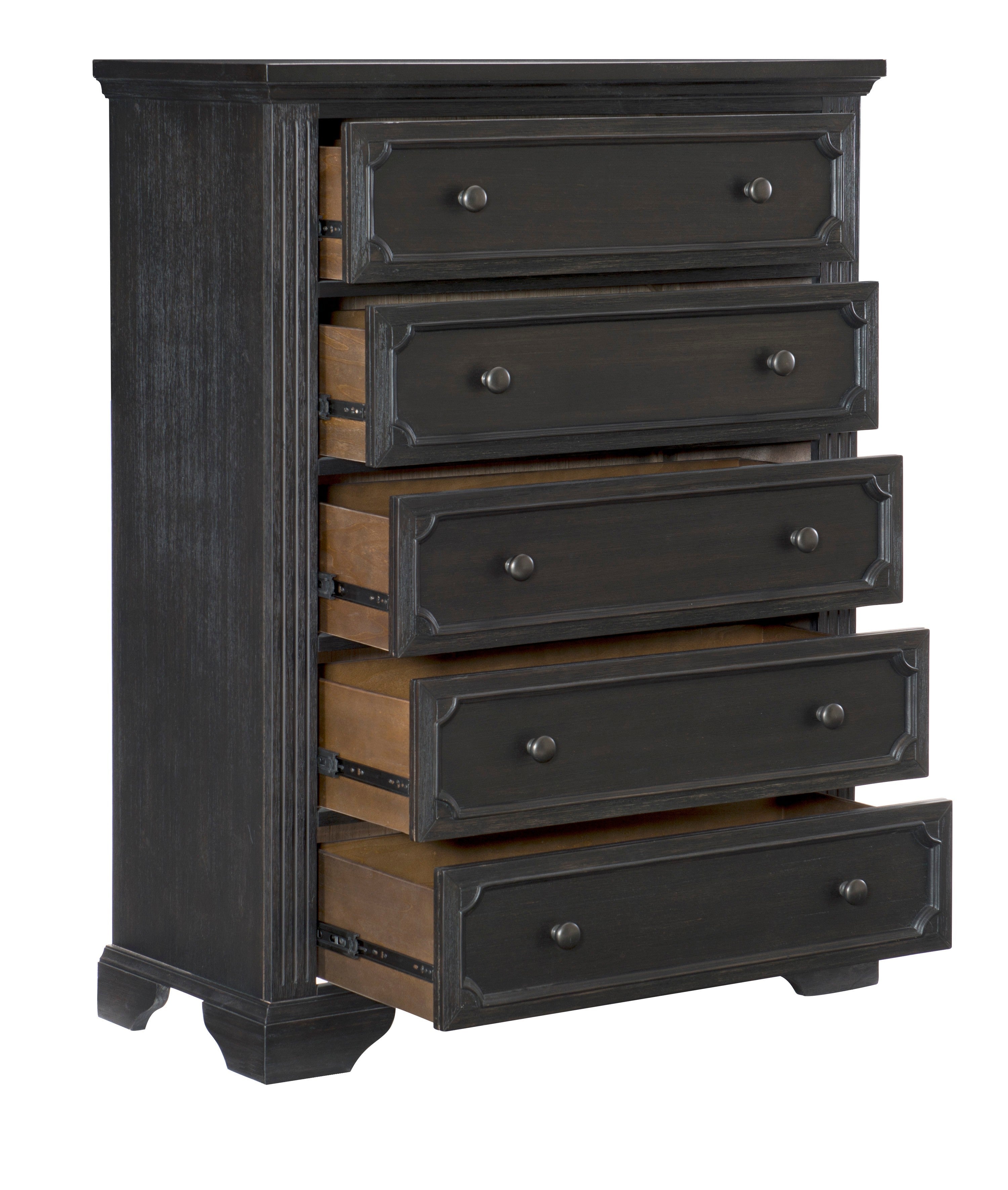 Bolingbrook Wire-Brushed Charcoal Chest - 1647-9 - Bien Home Furniture & Electronics