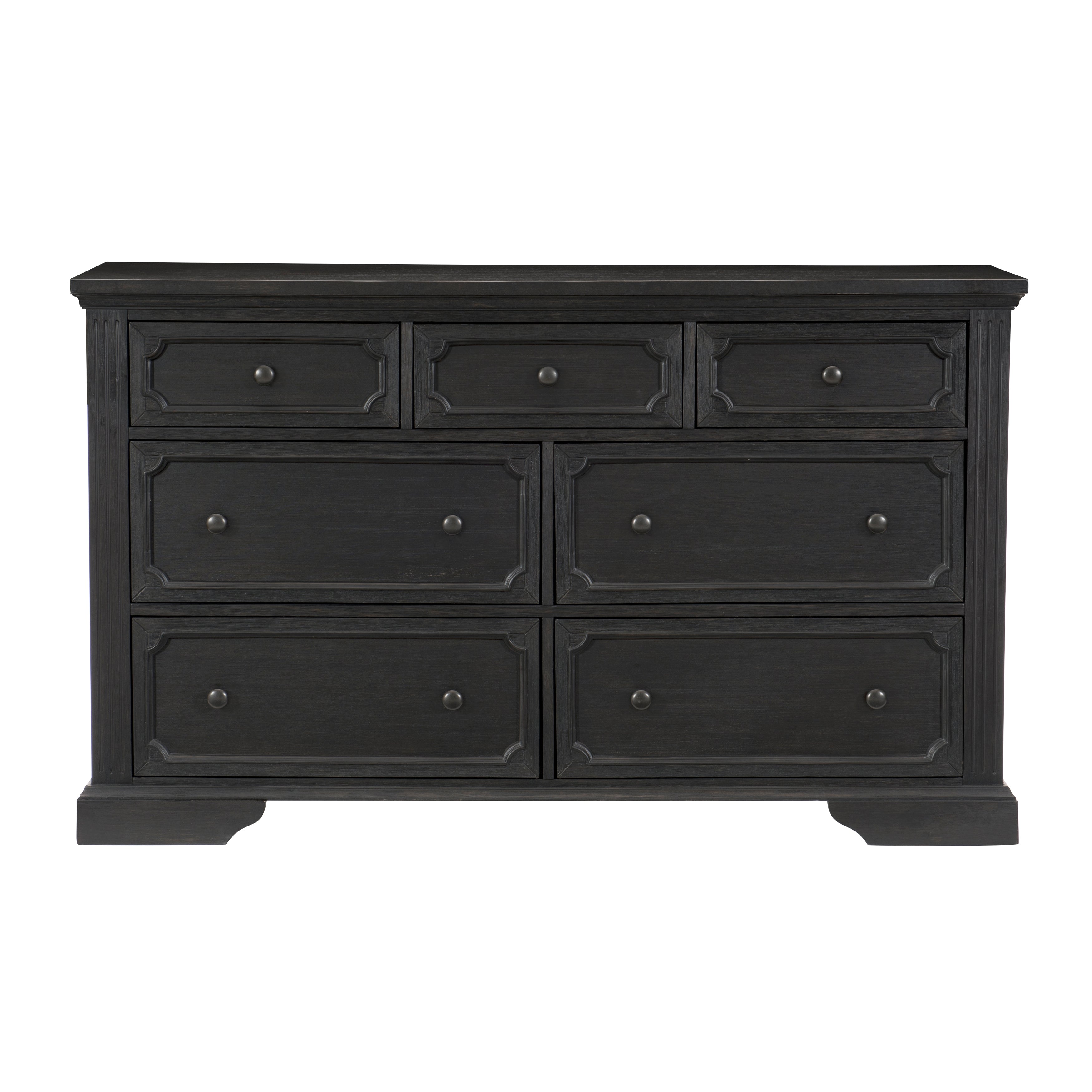 Bolingbrook Wire-Brushed Charcoal Dresser - 1647-5 - Bien Home Furniture & Electronics