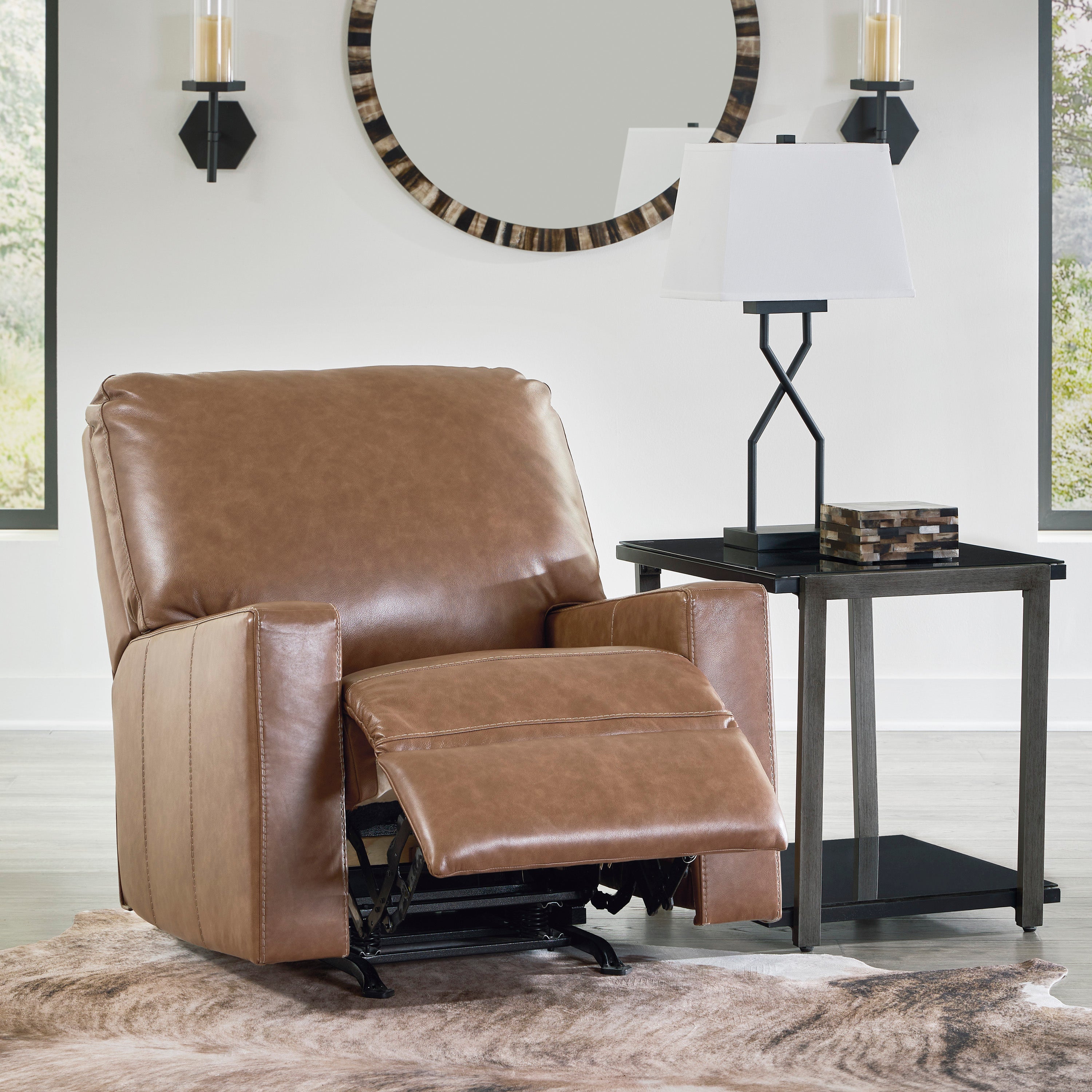 Bolsena Caramel Leather Living Room Set - SET | 5560338 | 5560335 - Bien Home Furniture & Electronics