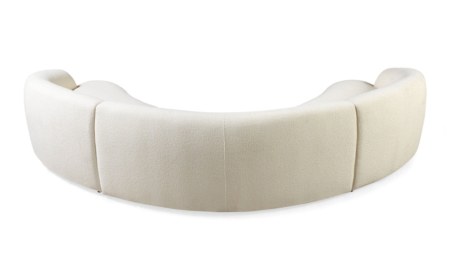 Bonita Ivory Boucle 3-Piece Curved Sectional - BONITAIVORY-SEC3 - Bien Home Furniture & Electronics