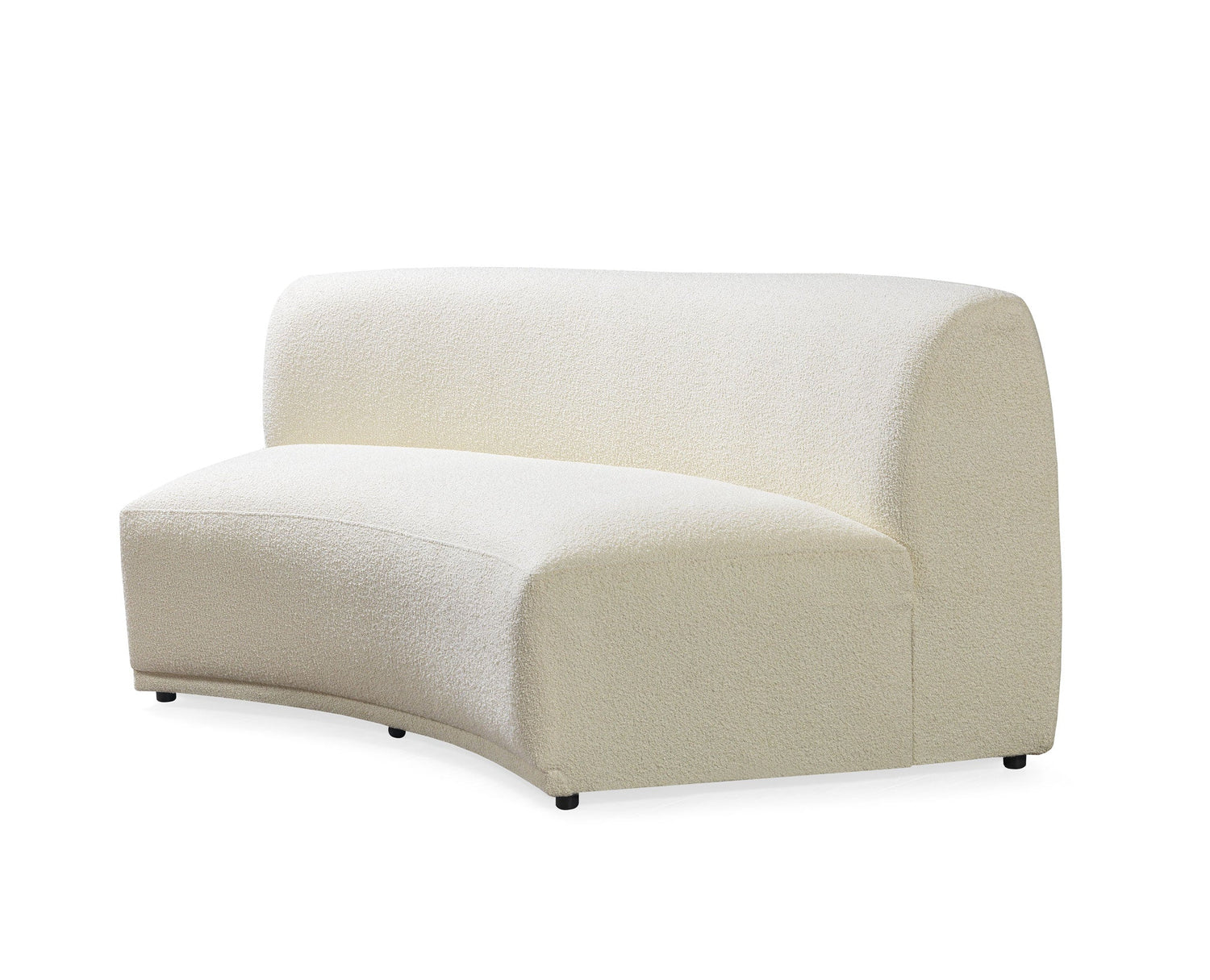 Bonita Ivory Boucle 3-Piece Curved Sectional - BONITAIVORY-SEC3 - Bien Home Furniture & Electronics