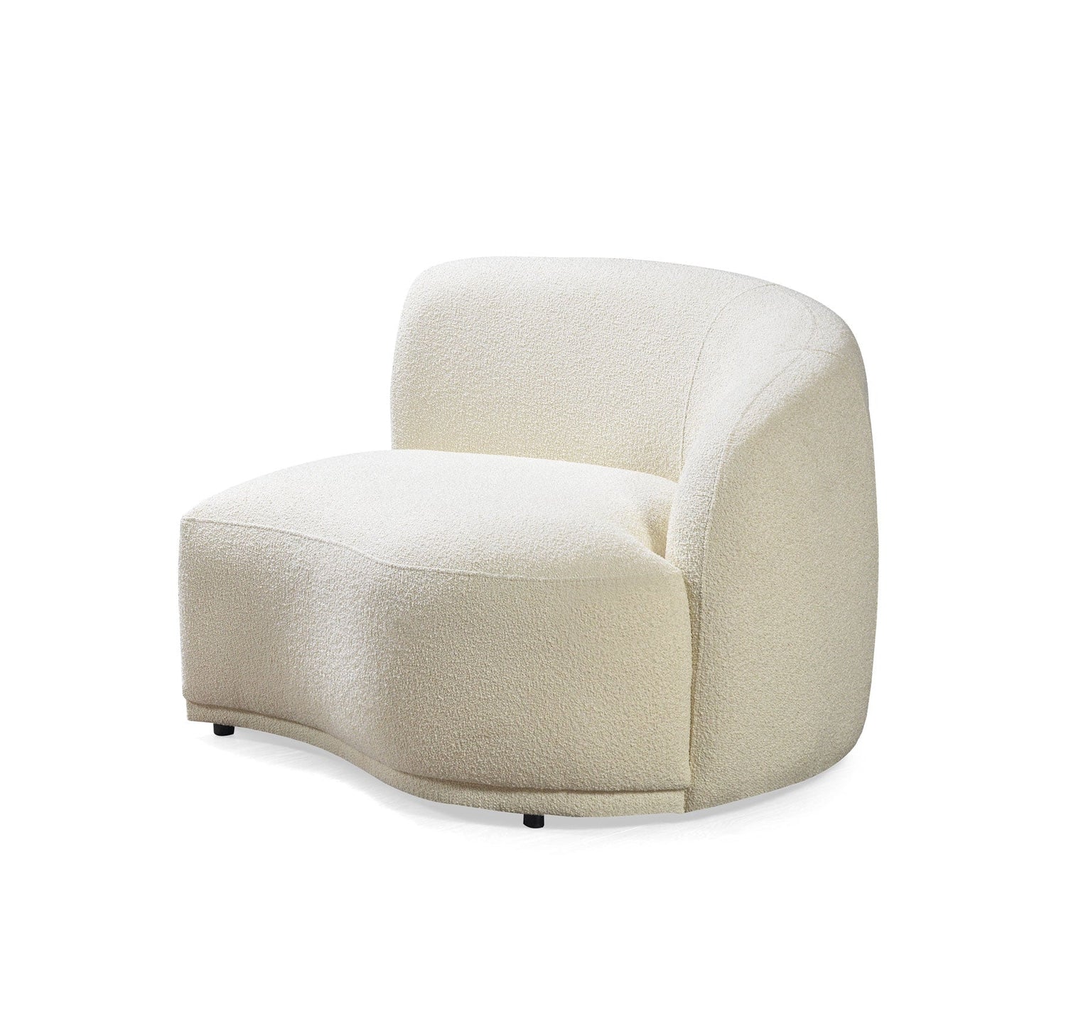 Bonita Ivory Boucle 3-Piece Curved Sectional - BONITAIVORY-SEC3 - Bien Home Furniture & Electronics