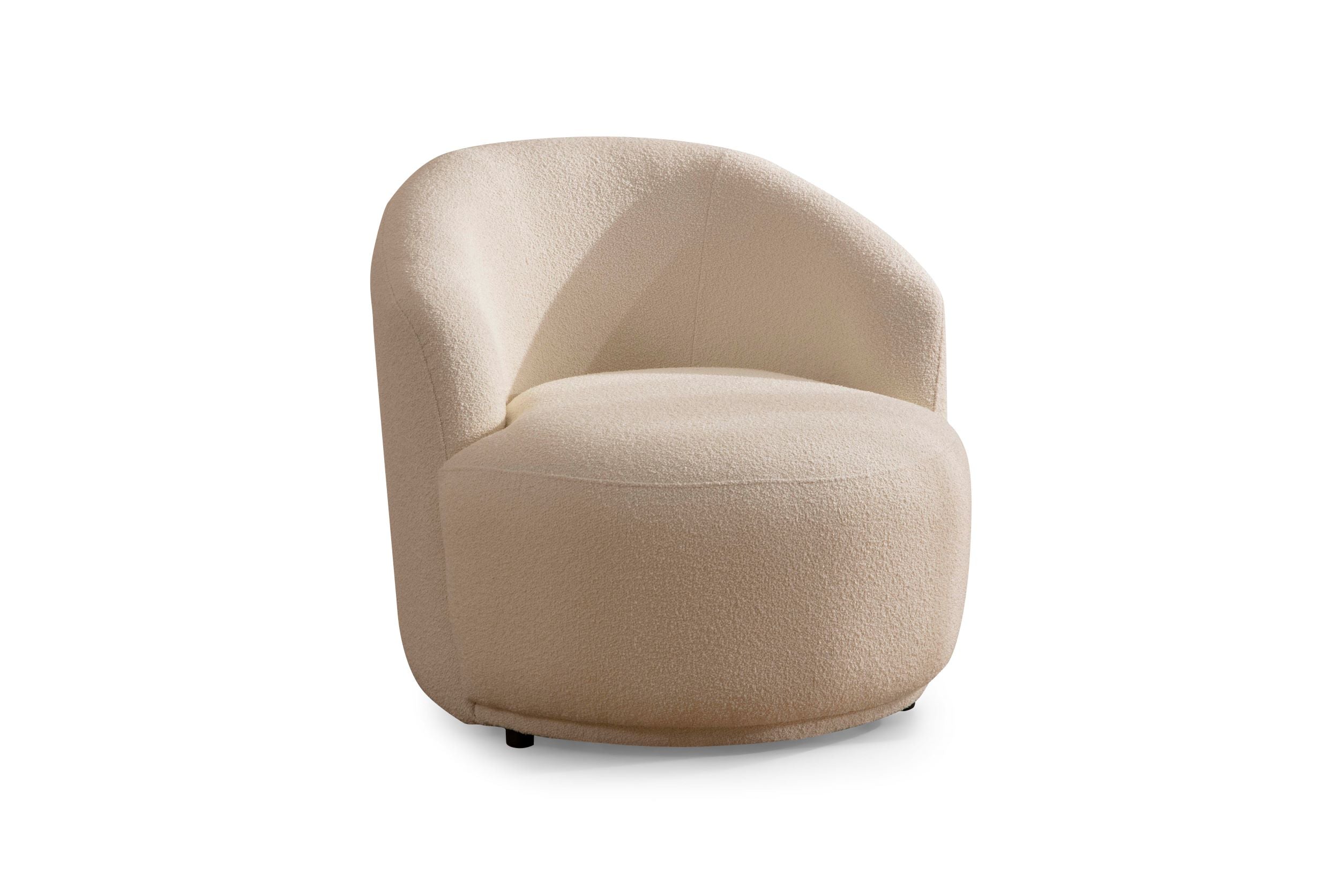 Bonita Ivory Boucle Accent Chair - BONITAIVORY-C - Bien Home Furniture & Electronics