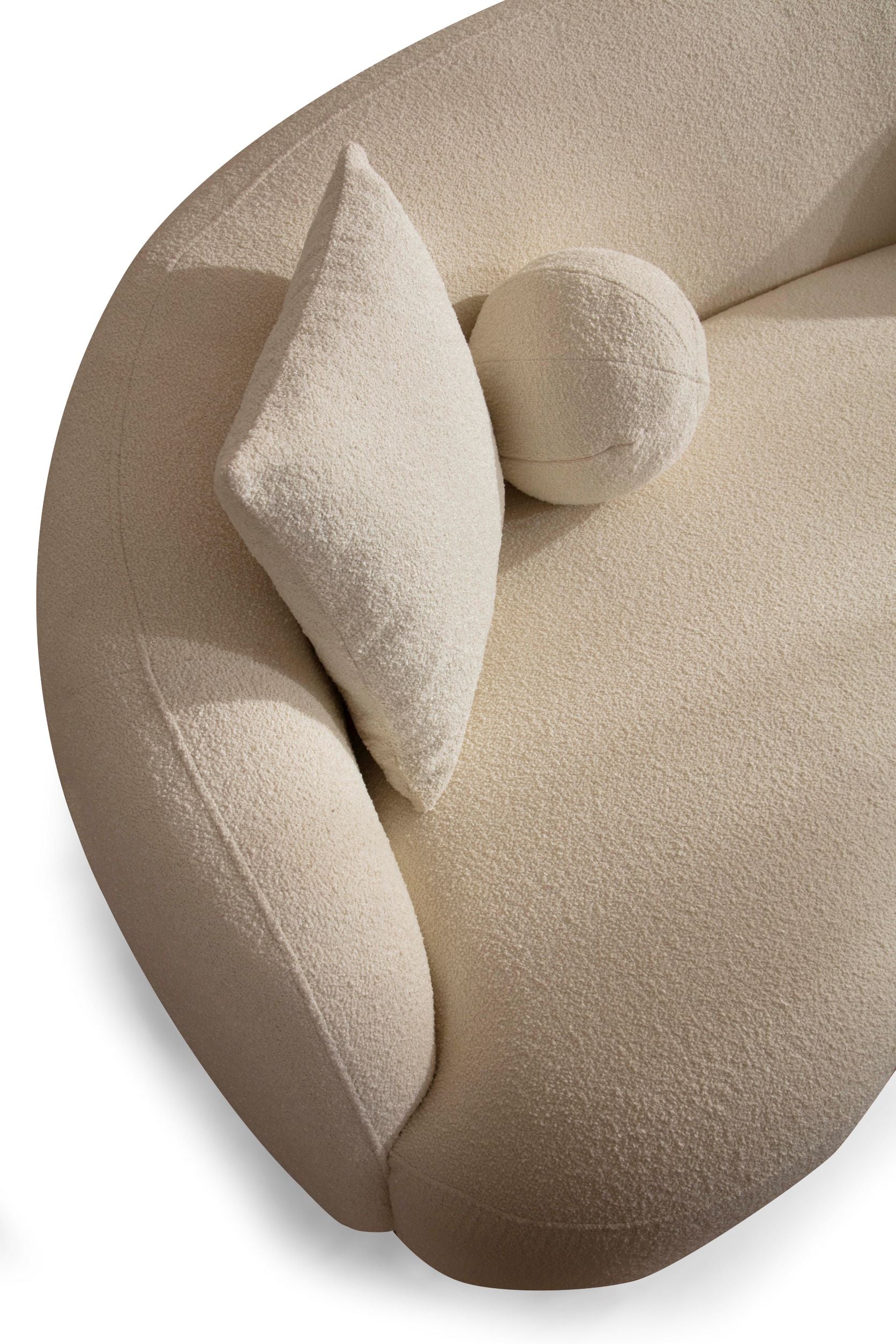 Bonita Ivory Boucle Living Room Set - BONITAIVORY-SL - Bien Home Furniture & Electronics