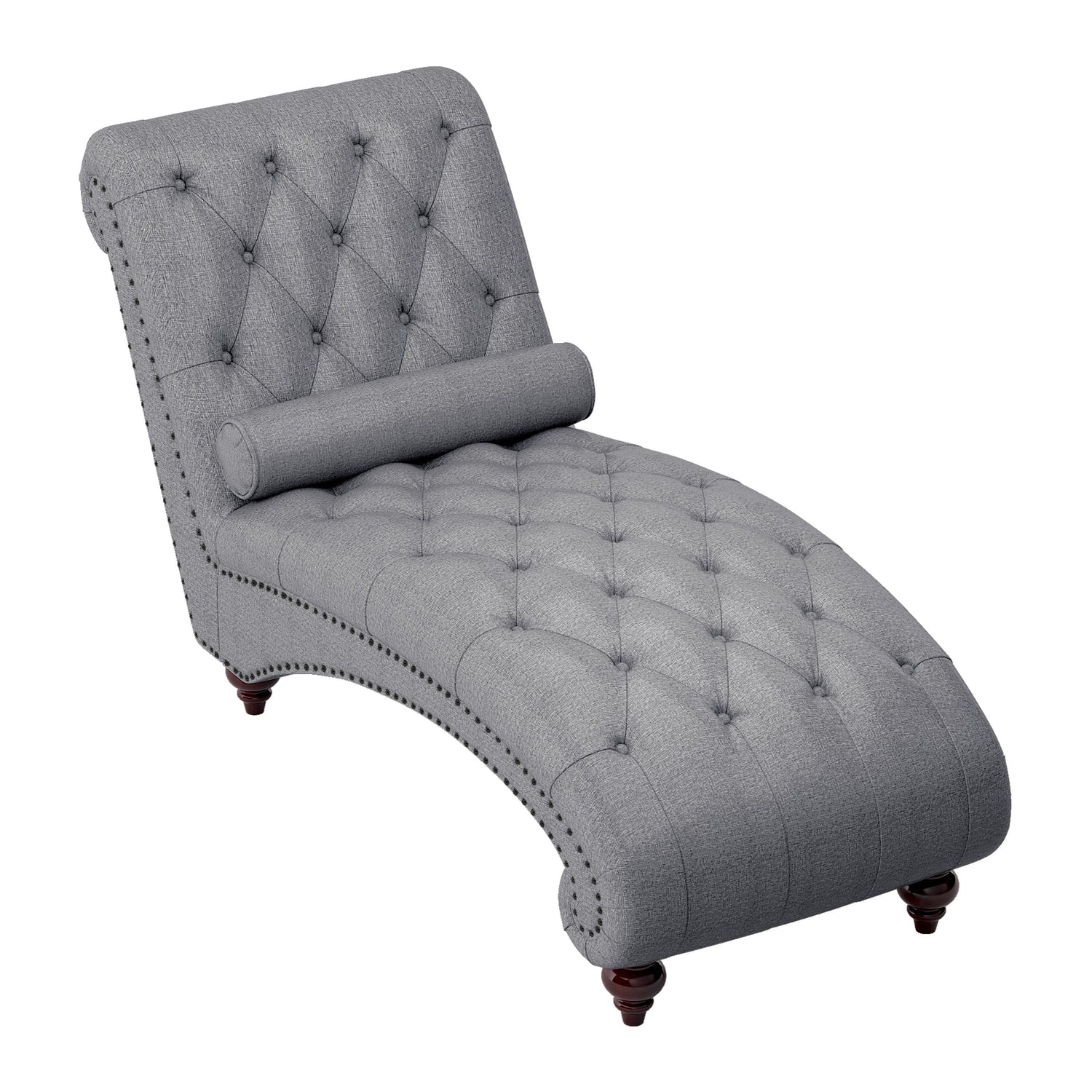 Bonne Gray Chaise - 1162NGY-5 - Bien Home Furniture & Electronics