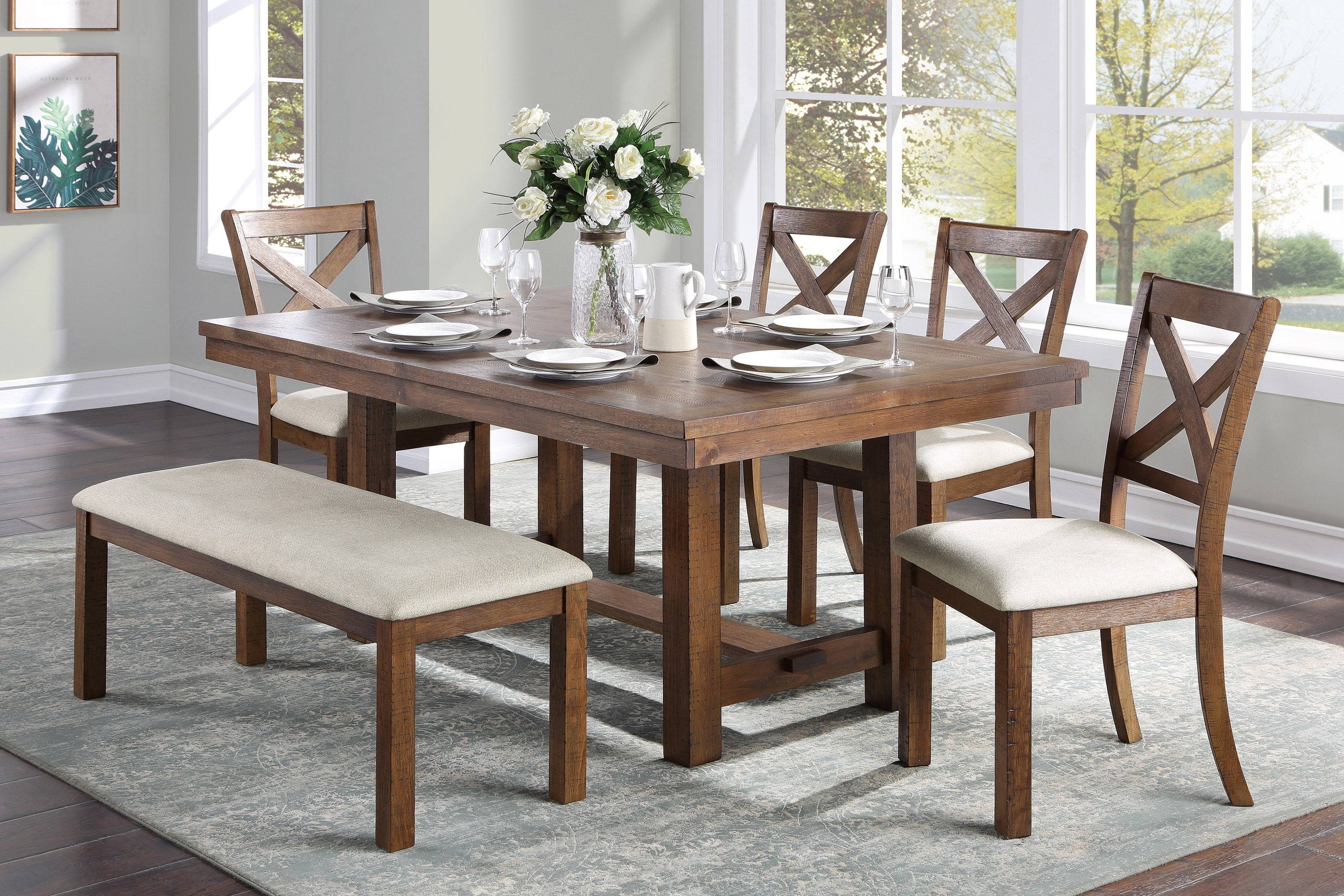 Bonner Brown Bench - 5808-13 - Bien Home Furniture & Electronics