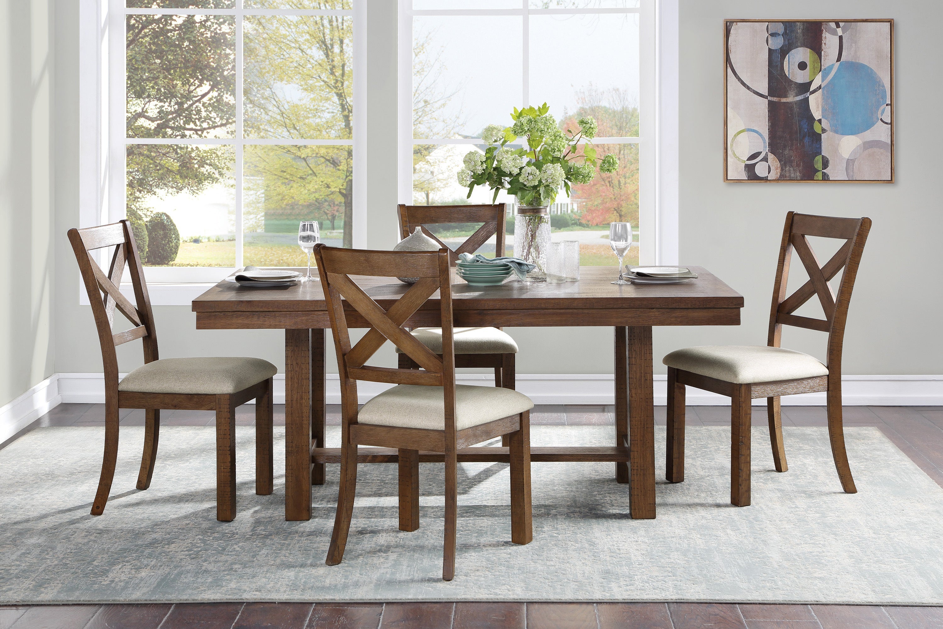 Bonner Brown Dining Table - 5808-68 - Bien Home Furniture &amp; Electronics