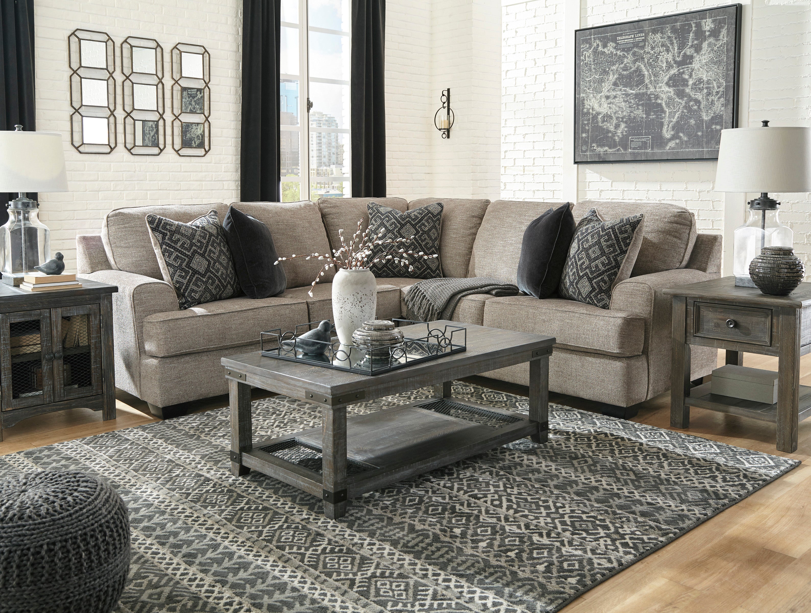 Bovarian Stone 2-Piece LAF Sectional - SET | 5610348 | 5610356 | 5610311 - Bien Home Furniture & Electronics