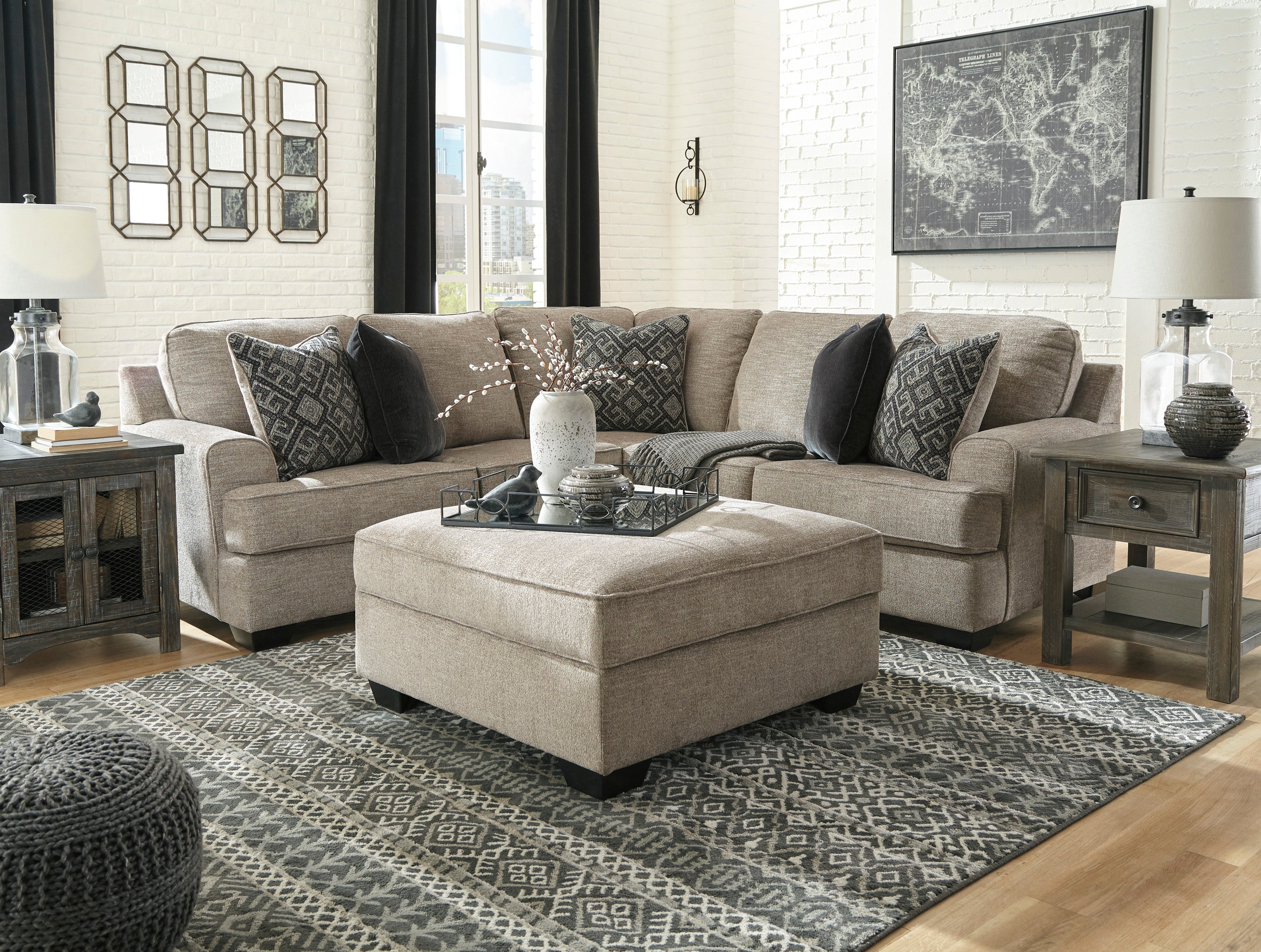 Bovarian Stone 2-Piece RAF Sectional - SET | 5610349 | 5610355 | 5610311 - Bien Home Furniture & Electronics