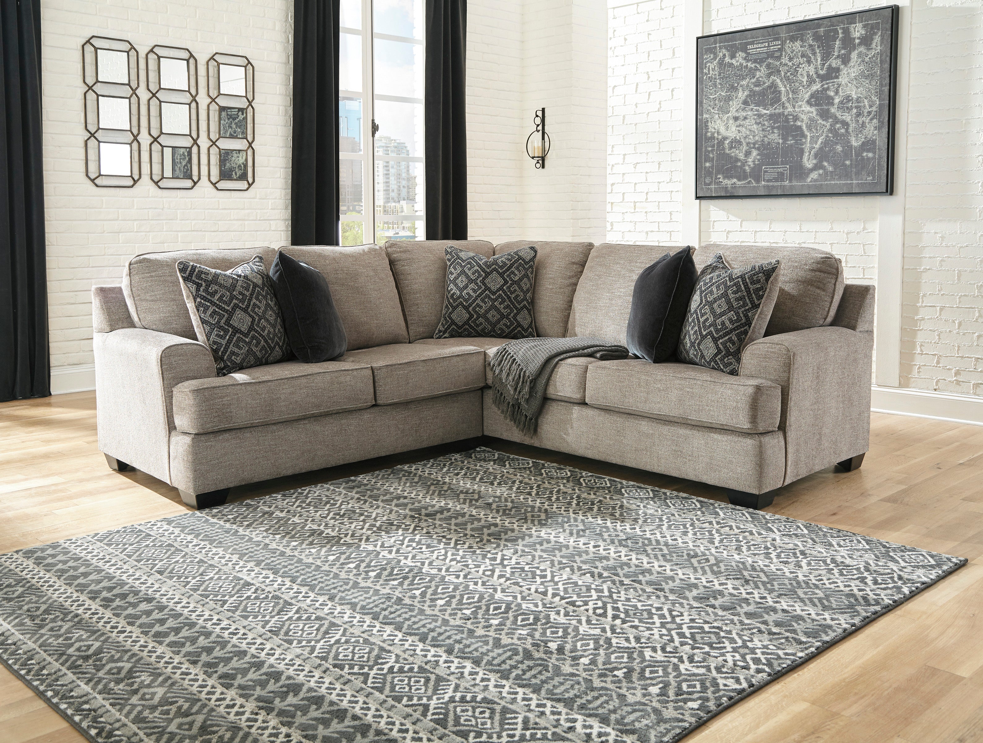 Bovarian Stone 2-Piece RAF Sectional - SET | 5610349 | 5610355 | 5610311 - Bien Home Furniture & Electronics
