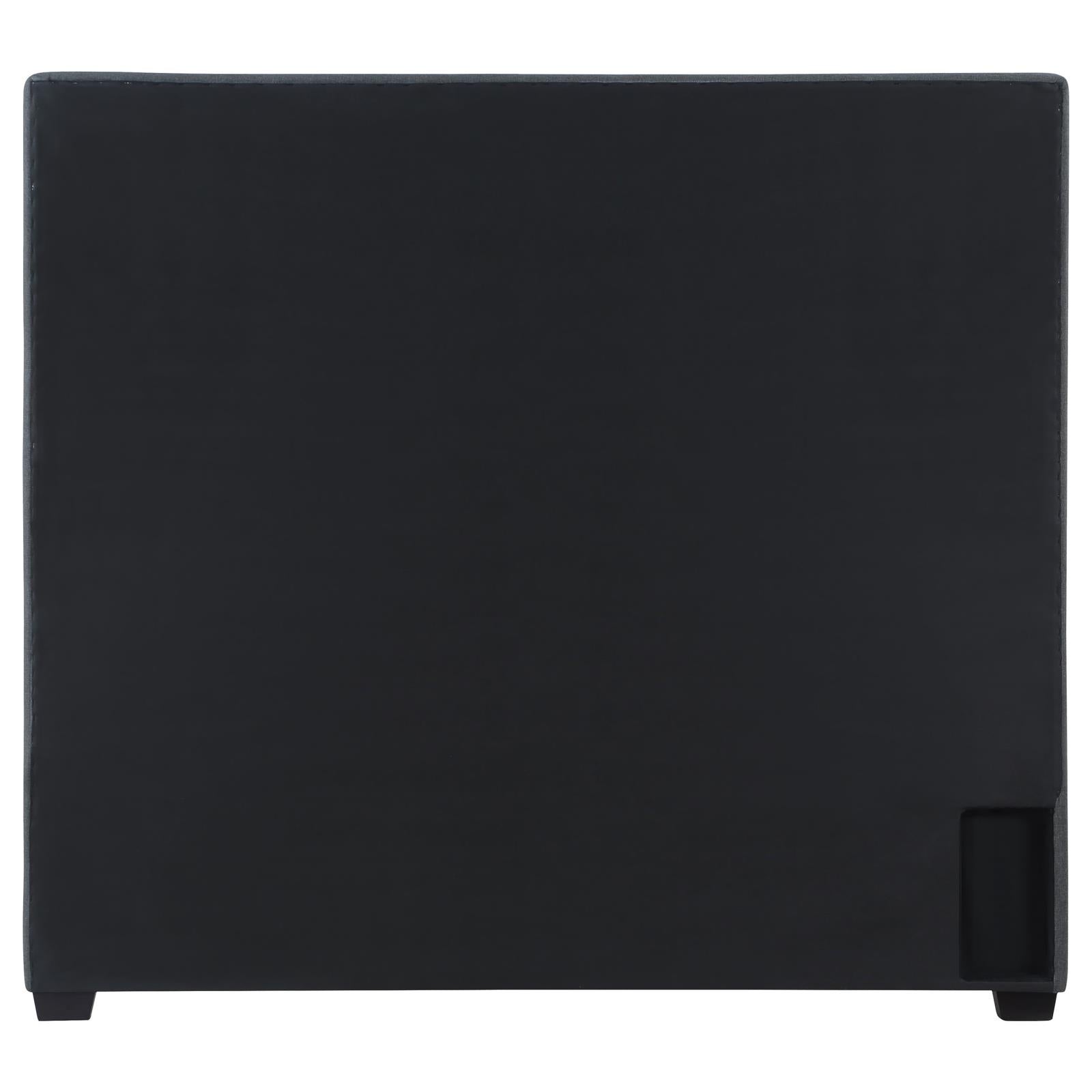 Bowfield Upholstered Bed with Nailhead Trim Charcoal - 315900Q - Bien Home Furniture & Electronics