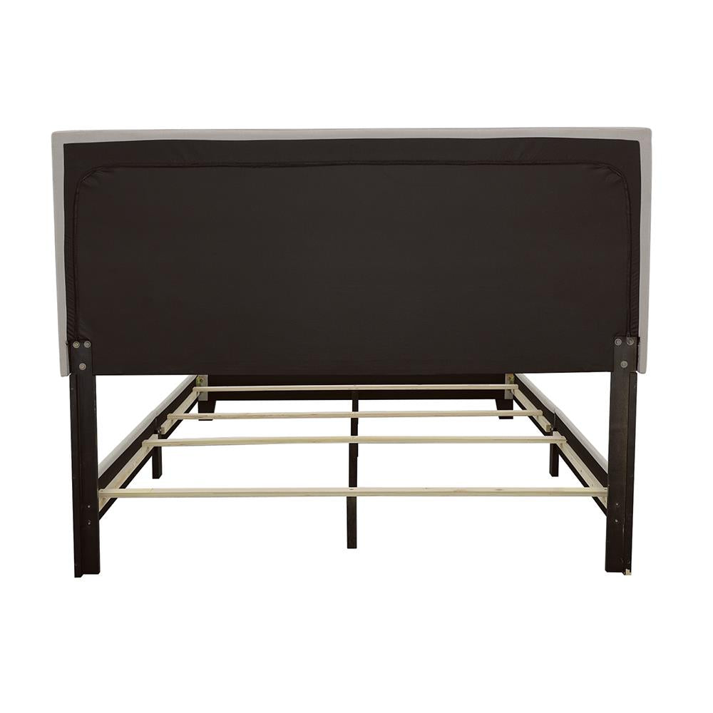 Boyd Queen Upholstered Bed with Nailhead Trim Ivory - 350051Q - Bien Home Furniture & Electronics
