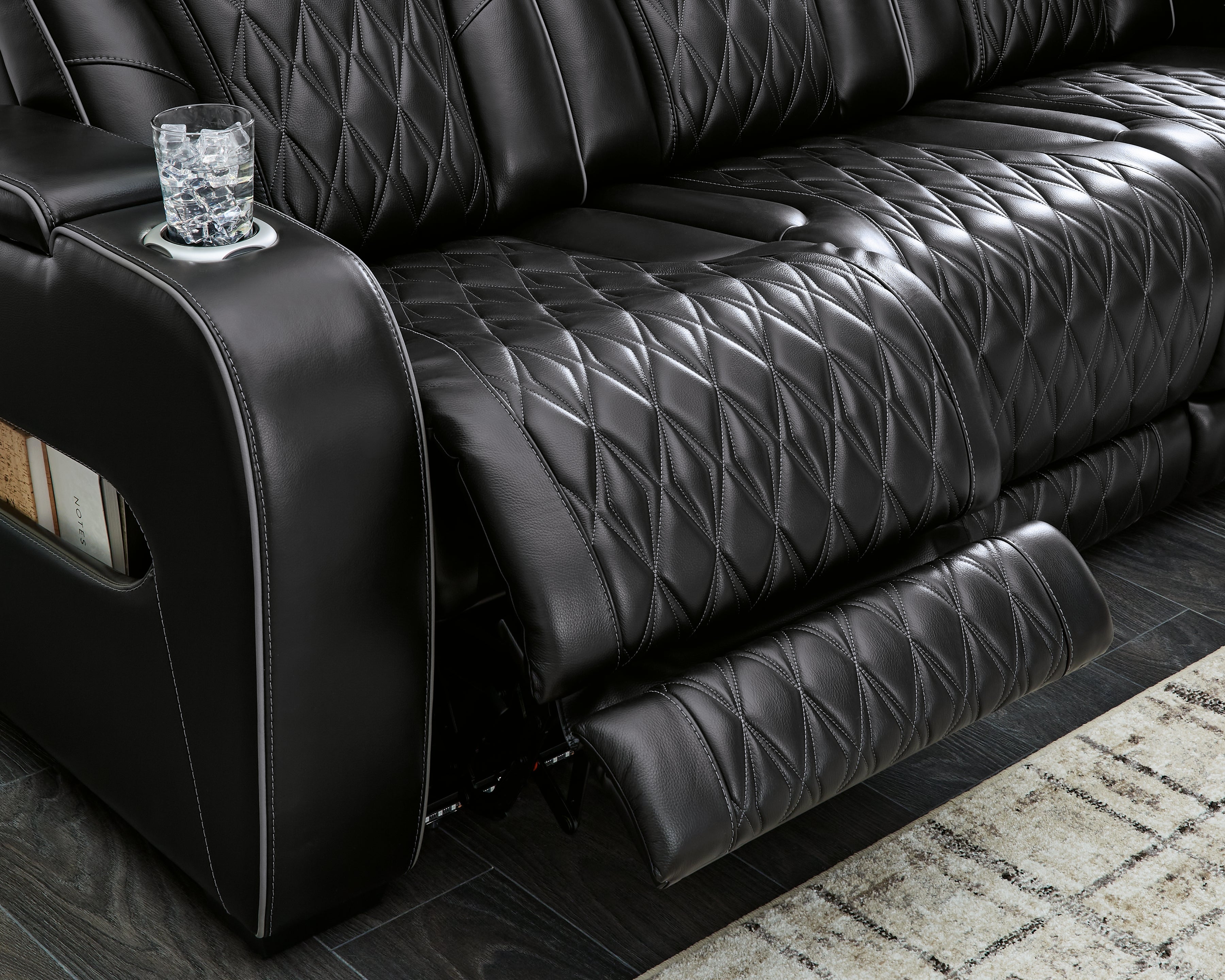 Boyington Black Power Reclining Loveseat with Console - U2710618 - Bien Home Furniture & Electronics