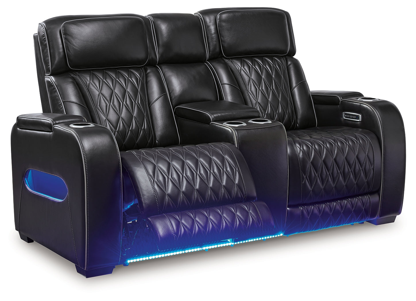 Boyington Black Power Reclining Loveseat with Console - U2710618 - Bien Home Furniture & Electronics