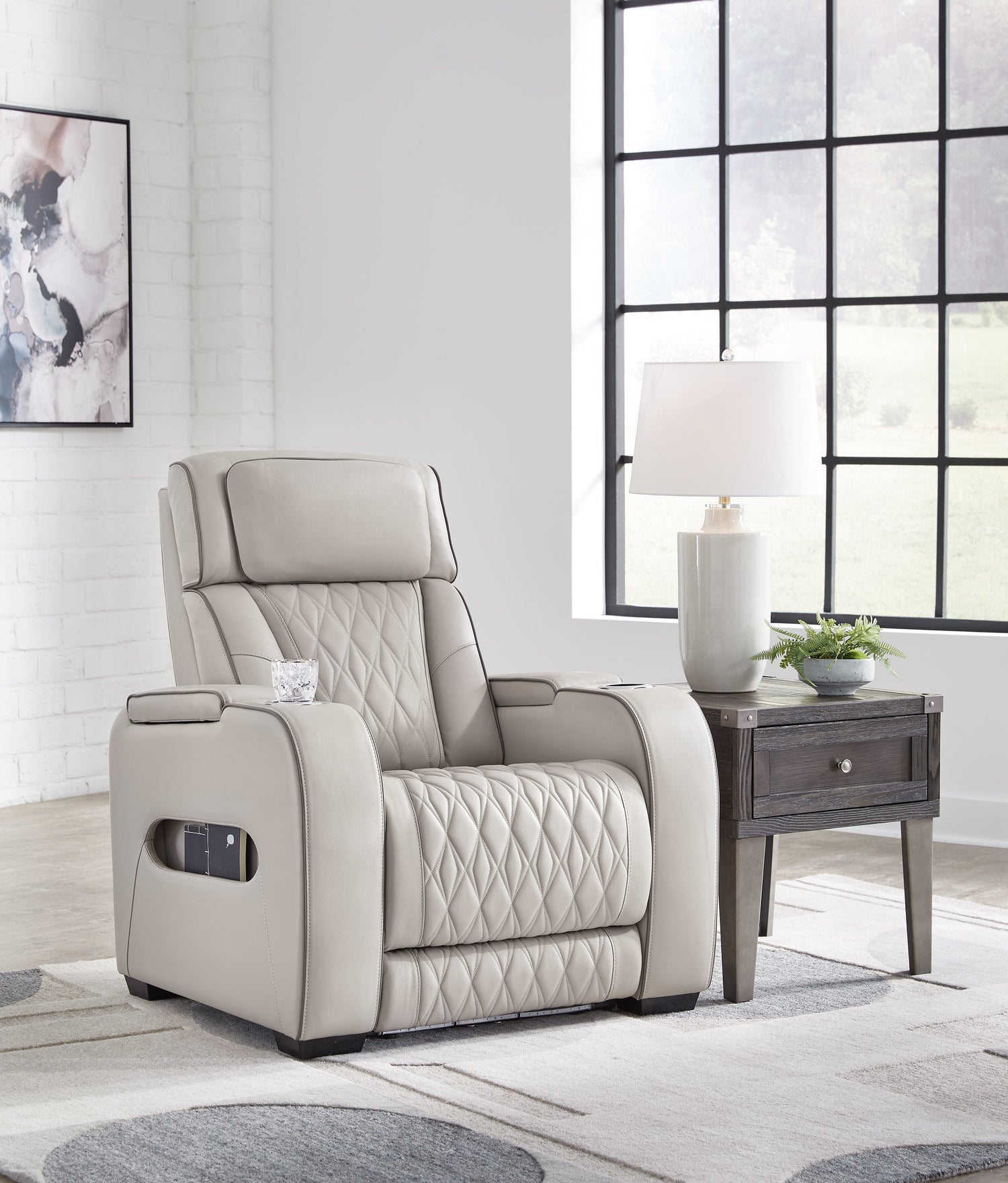 Boyington Gray Power Recliner - U2710513 - Bien Home Furniture & Electronics
