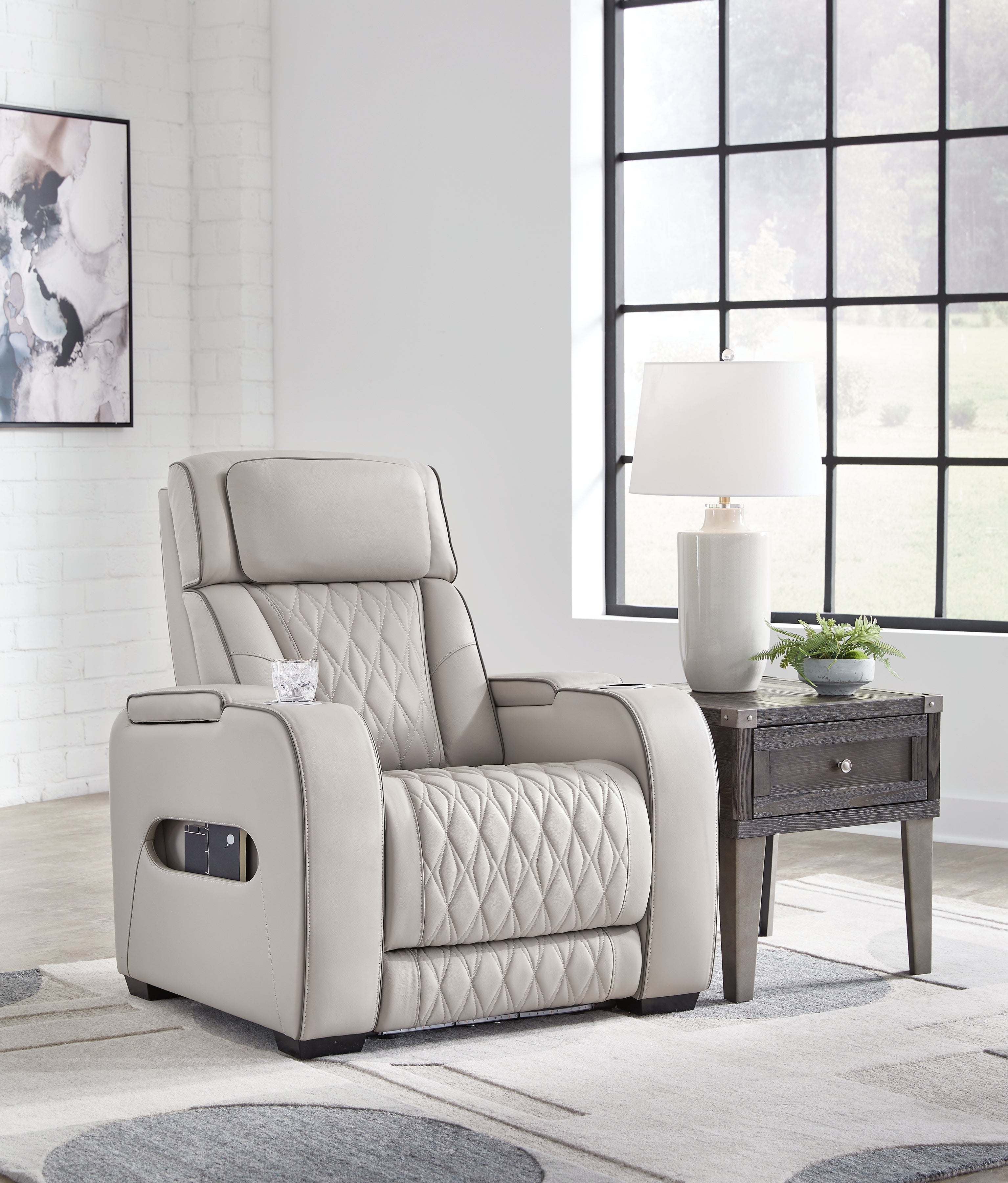 Boyington Gray Power Recliner - U2710513 - Bien Home Furniture &amp; Electronics